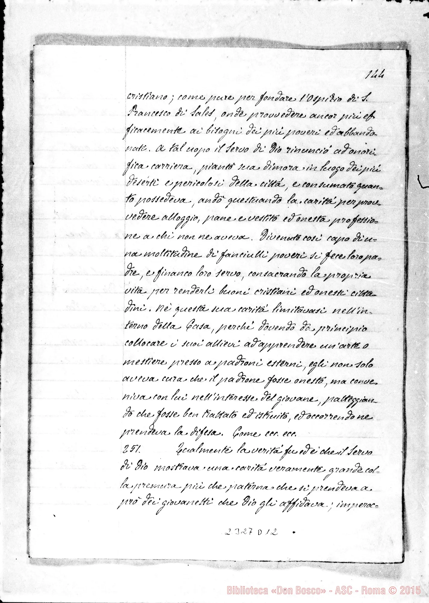 Fotogramma D 12 — De heroica charitate in proximum