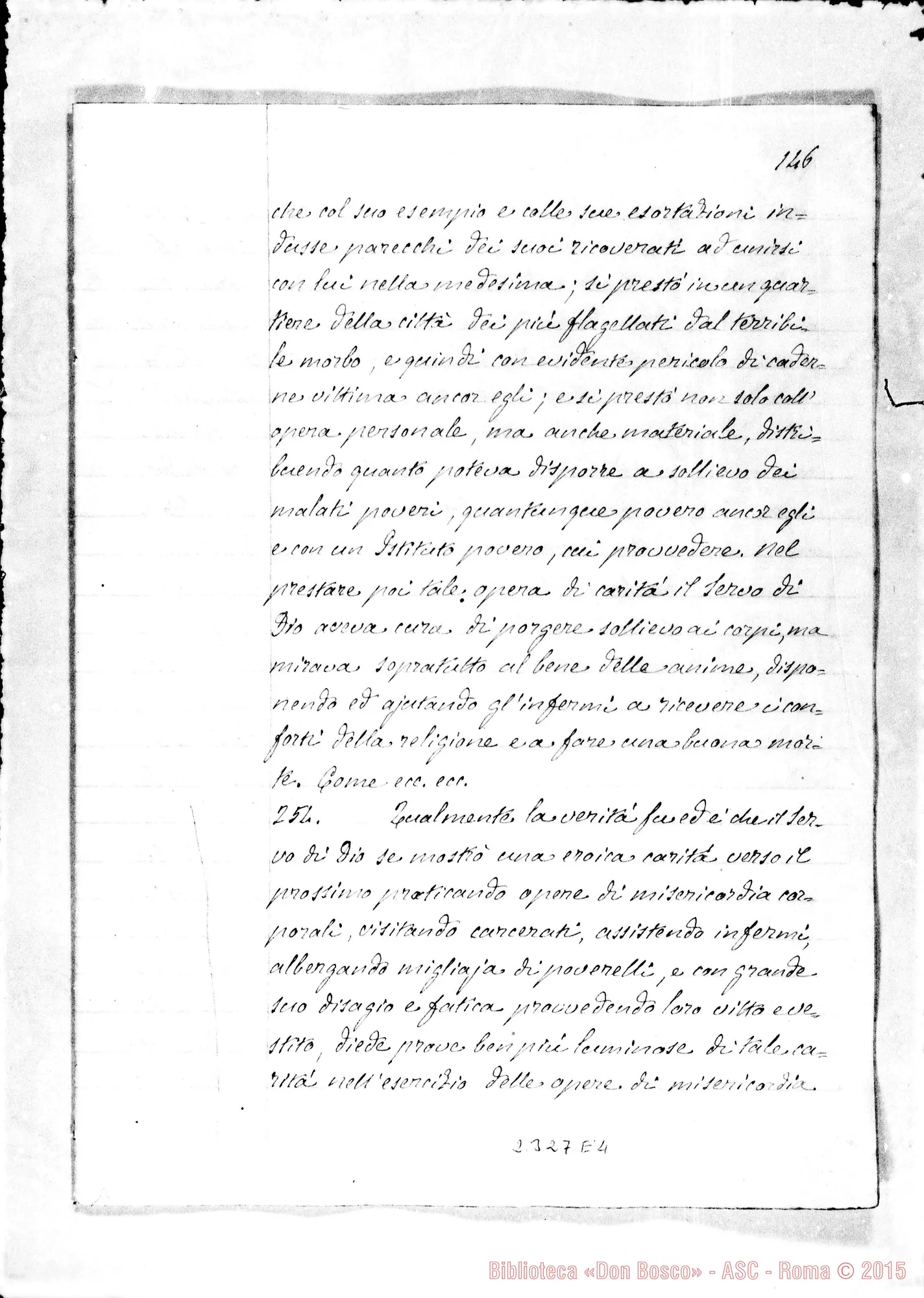 Fotogramma E 4 — De heroica charitate in proximum