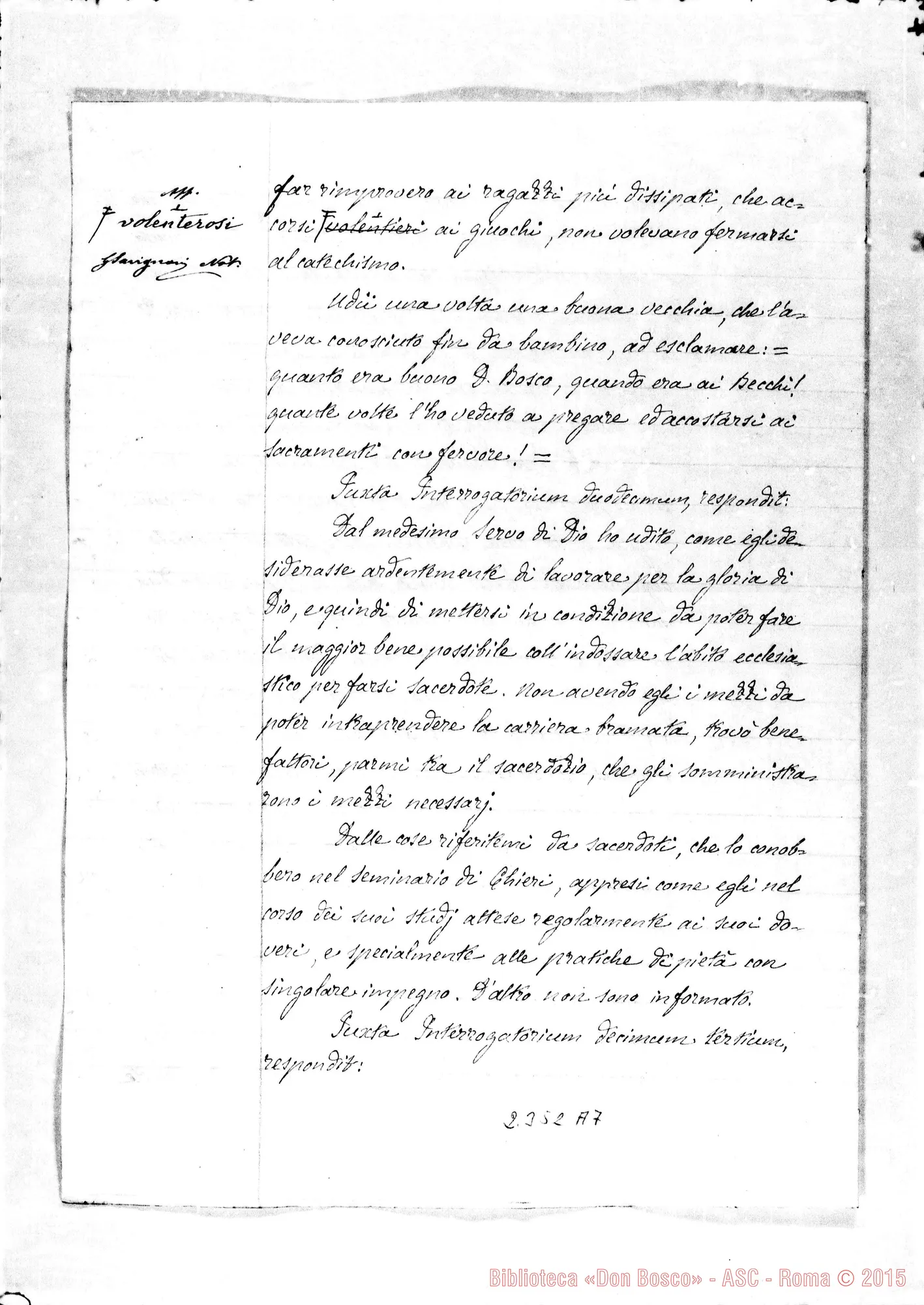 Fotogramma A 7 — Franciscus Dalmazzo
