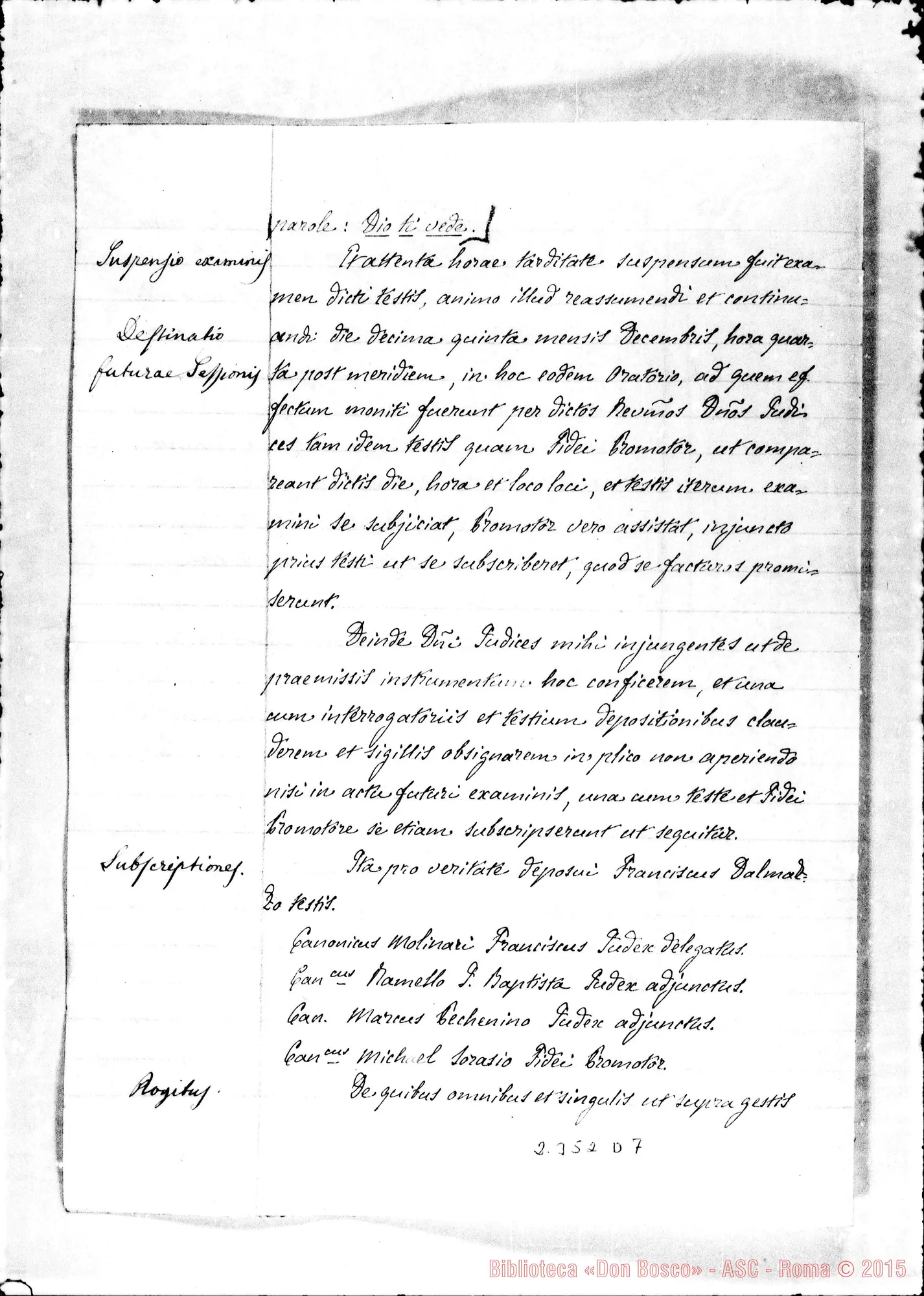 Fotogramma D 7 — Franciscus Dalmazzo