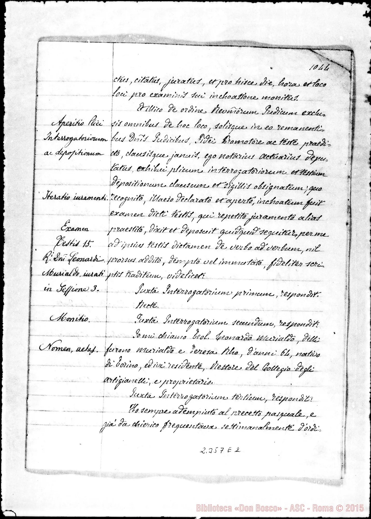 Fotogramma E 2 — Leonardus Murialdo