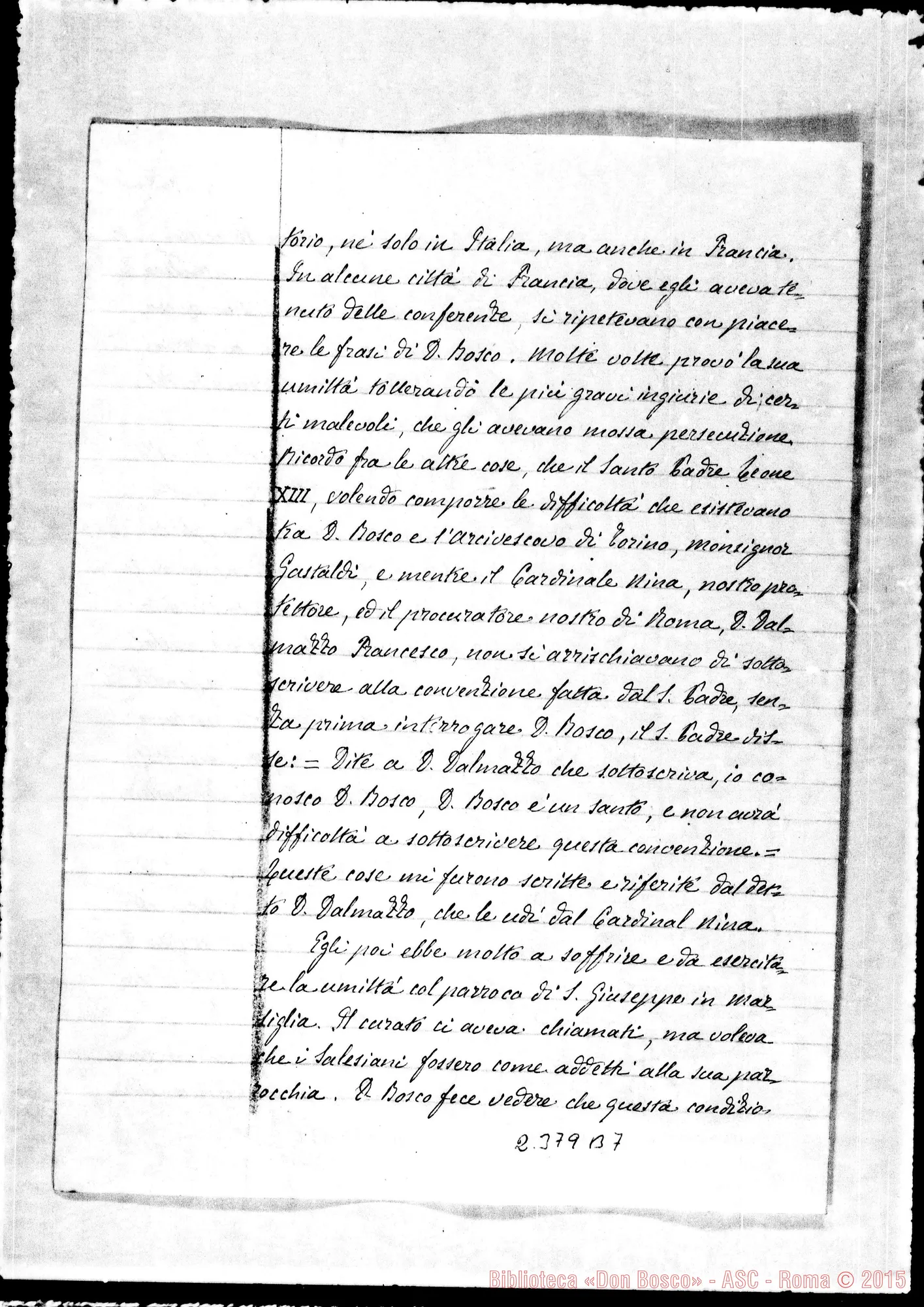 Fotogramma B 7 — Joannes Baptista Francesia