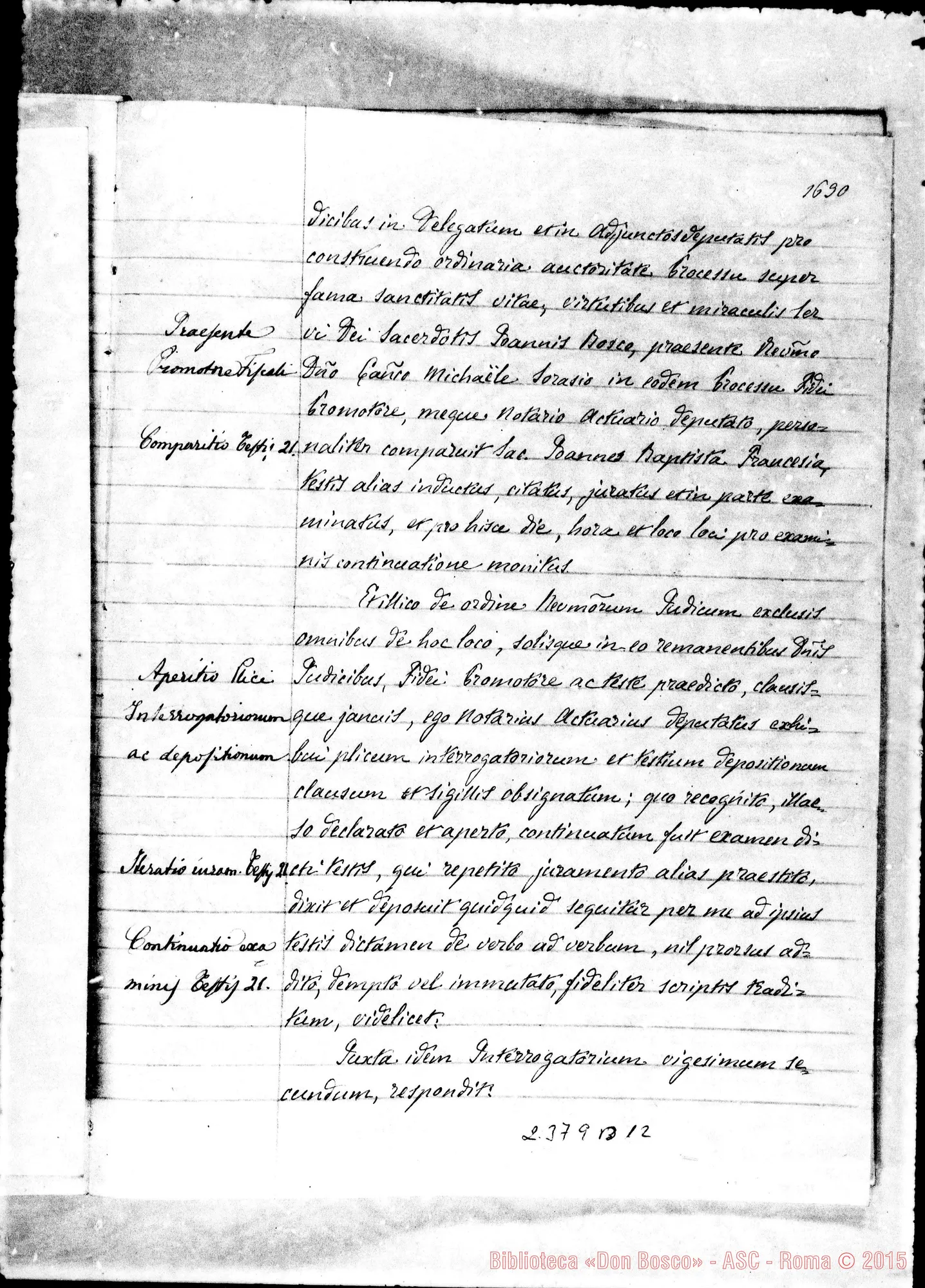 Fotogramma B 12 — Joannes Baptista Francesia