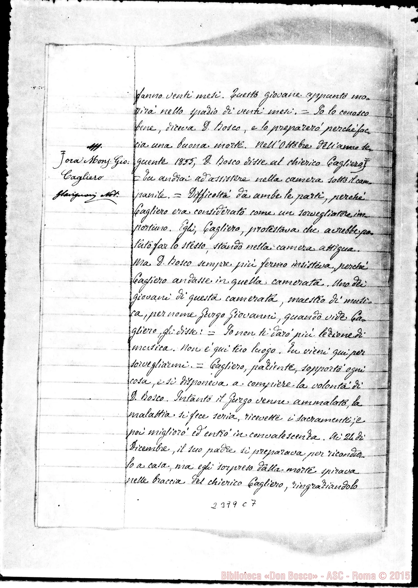 Fotogramma C 7 — Joannes Baptista Francesia (continua)