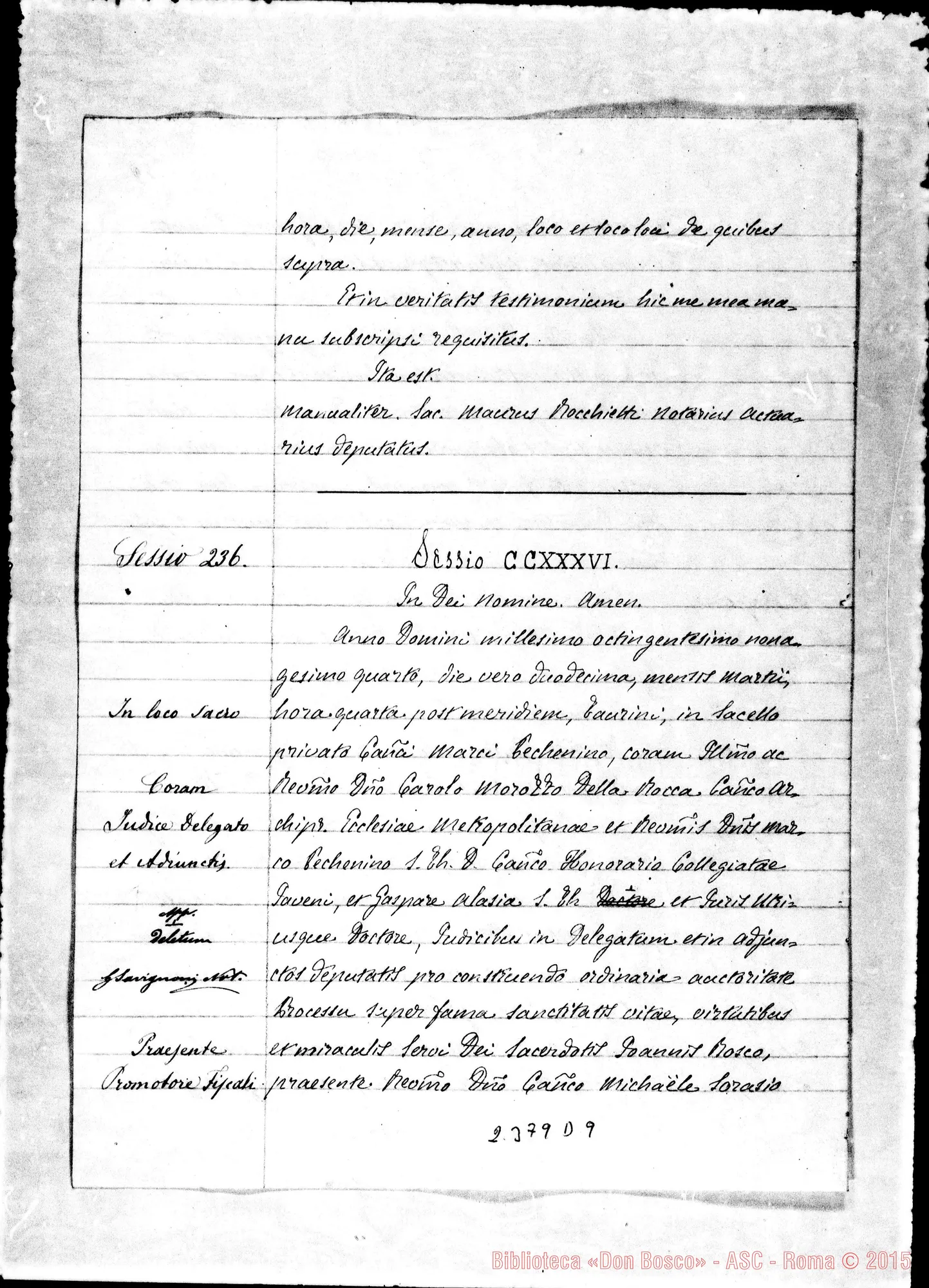 Fotogramma D 9 — Joannes Baptista Francesia (continua)