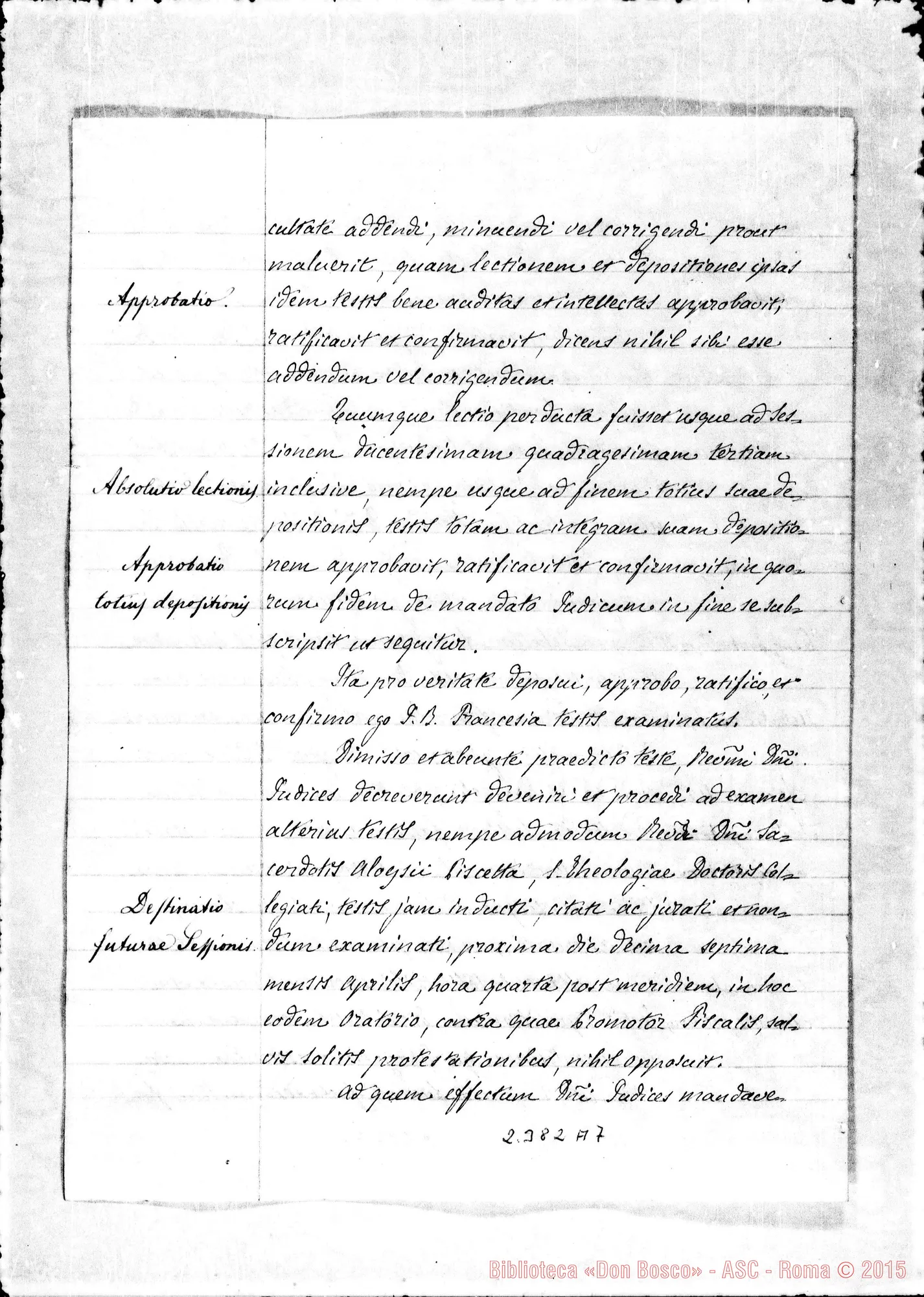 Fotogramma A 7 — Joannes Baptista Francesia (continua)