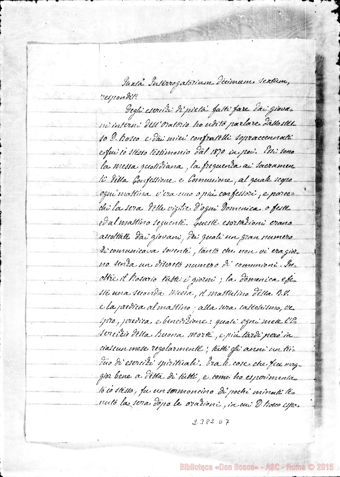 Fotogramma D 7 — Aloysius Piscetta