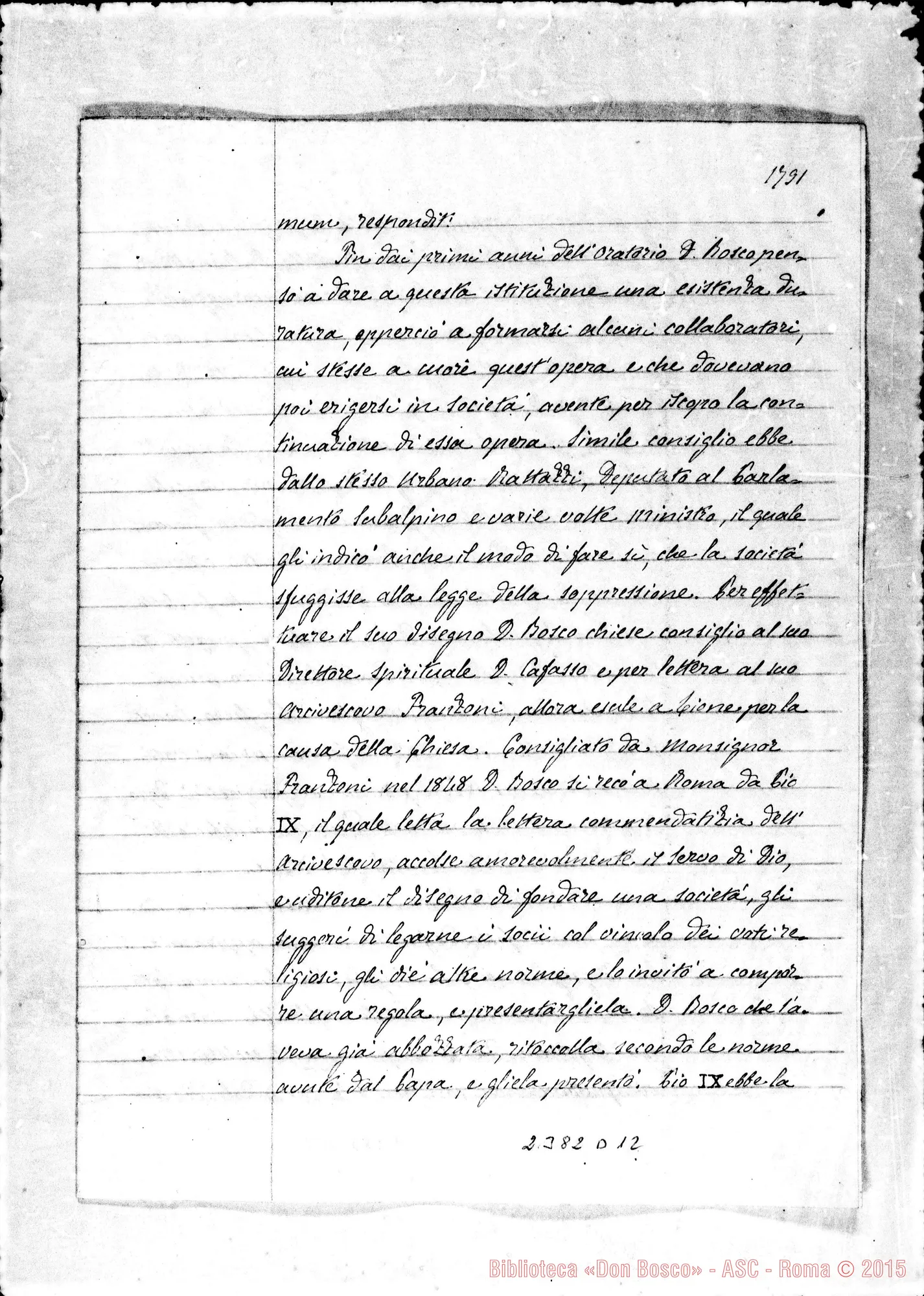Fotogramma D 12 — Aloysius Piscetta