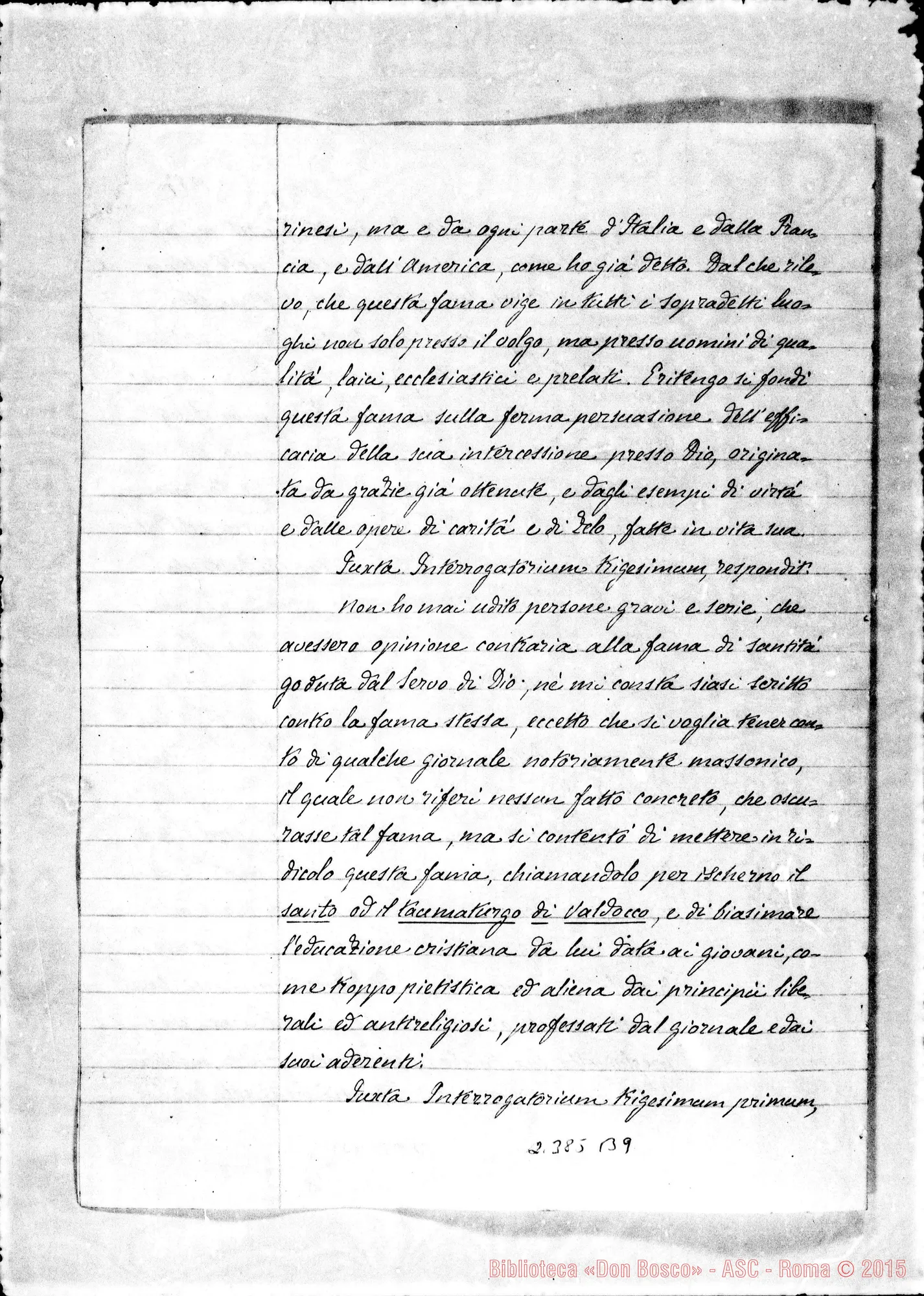 Fotogramma B 9 — Aloysius Piscetta