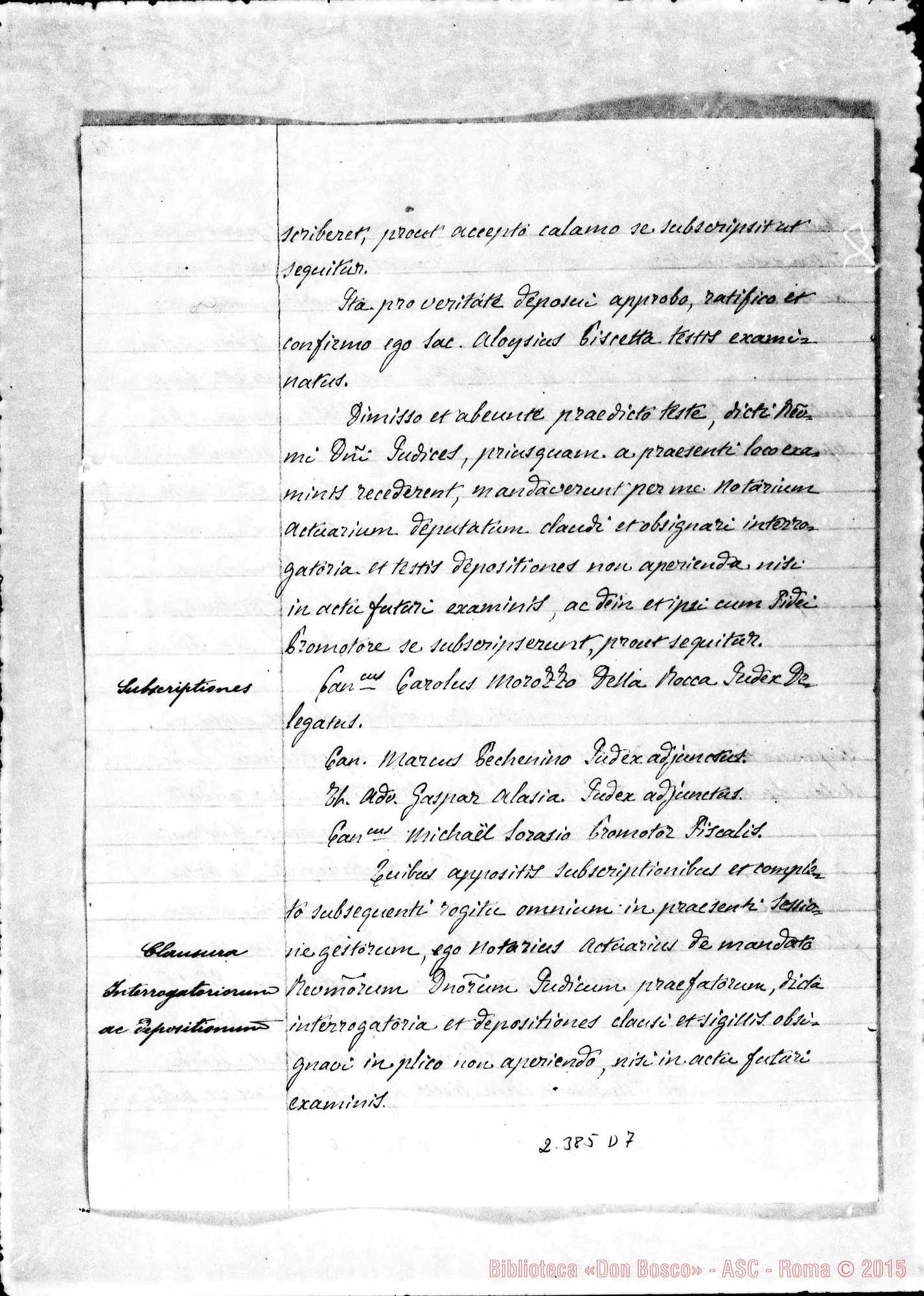 Fotogramma D 7 — Aloysius Piscetta