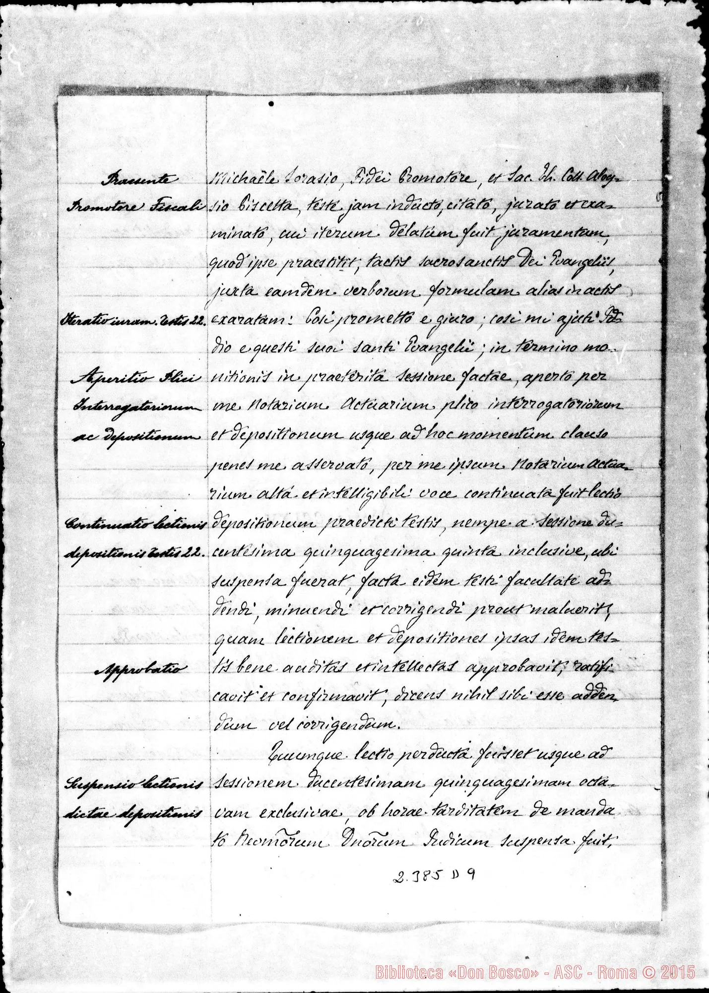 Fotogramma D 9 — Aloysius Piscetta