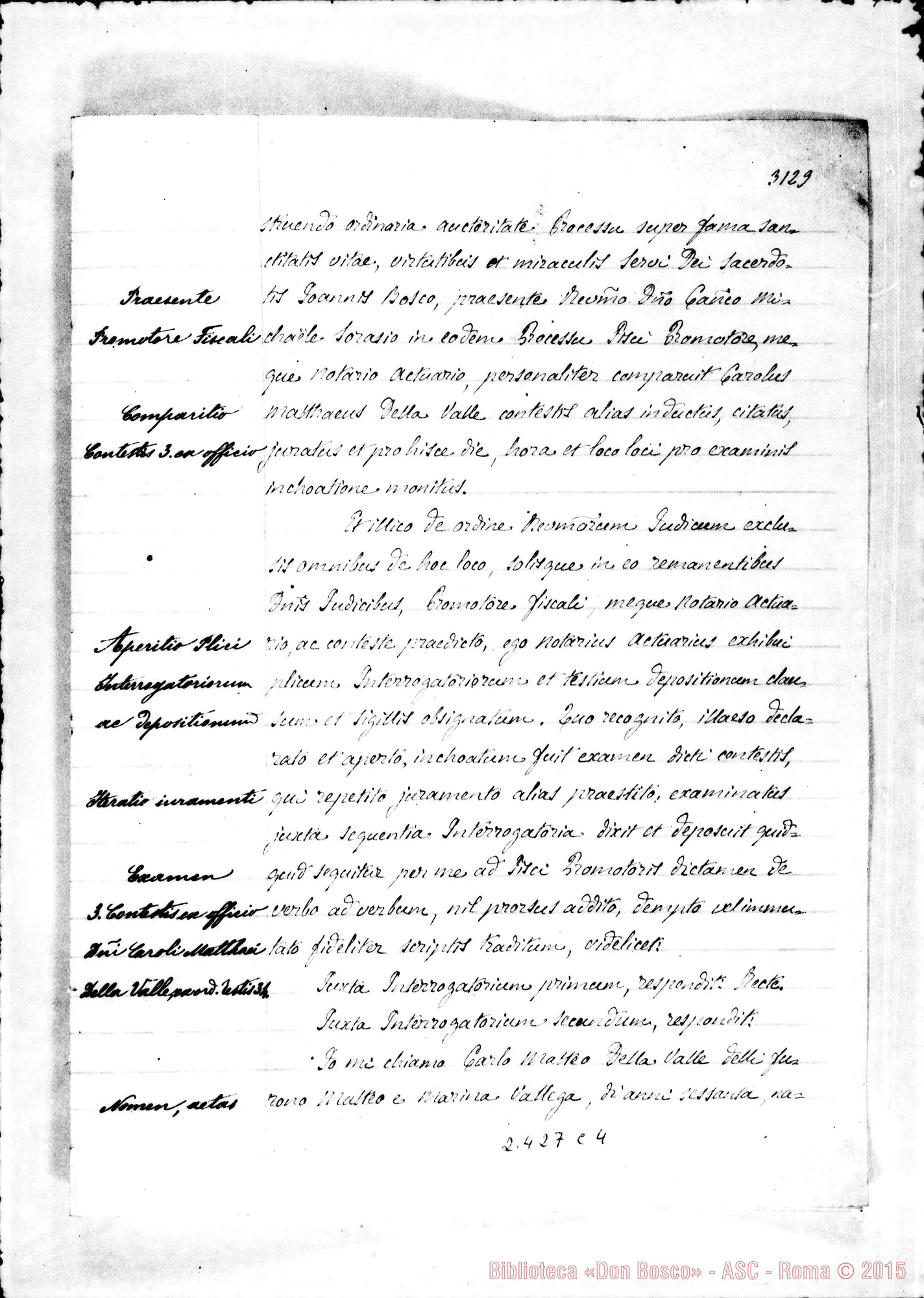 Fotogramma C 4 — Carolus Matteo della Valle
