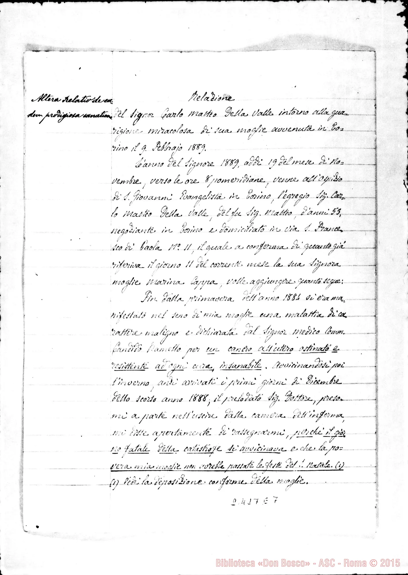 Fotogramma E 7 — Carolus Matteo della Valle