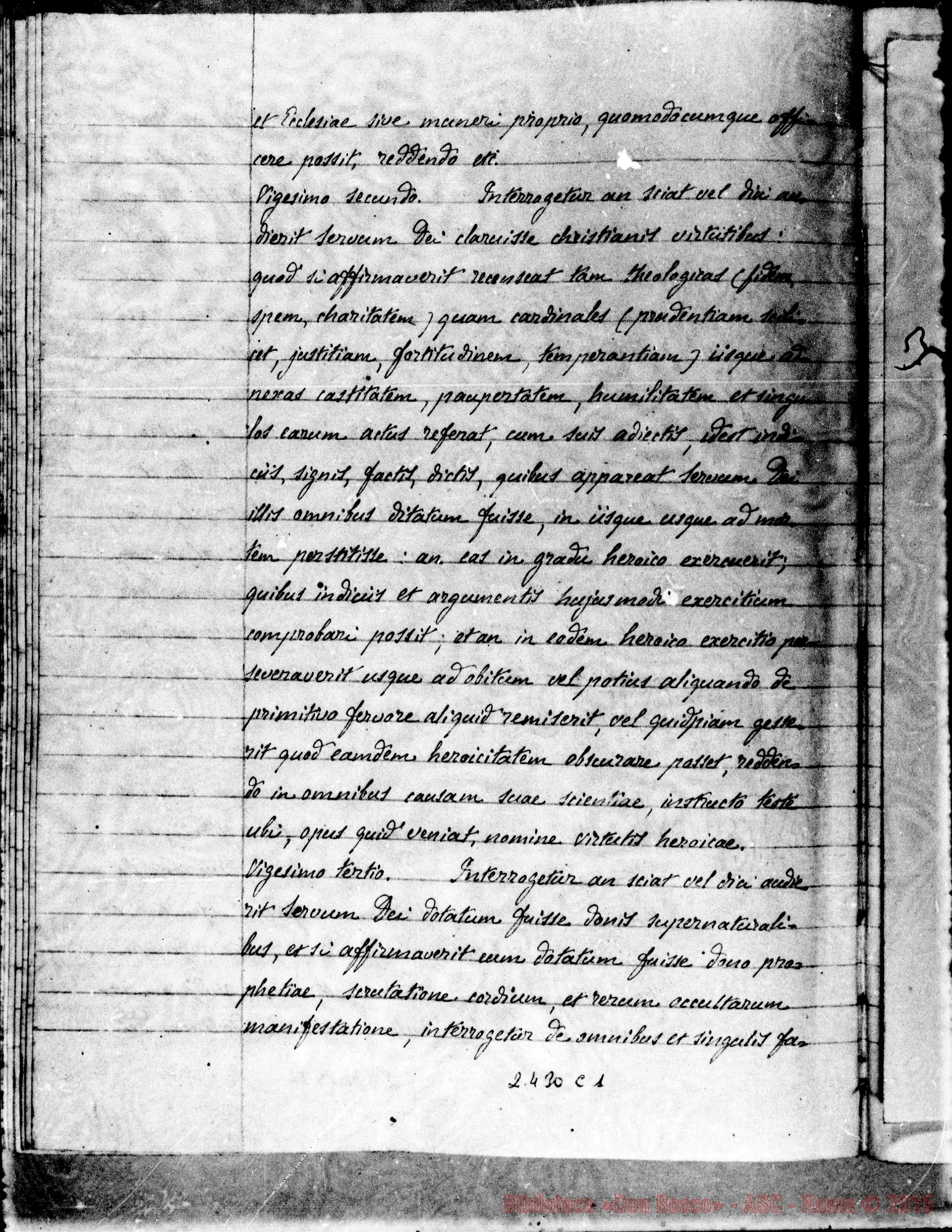 Fotogramma C 1 — Destinatio futurae sessionis, et alia