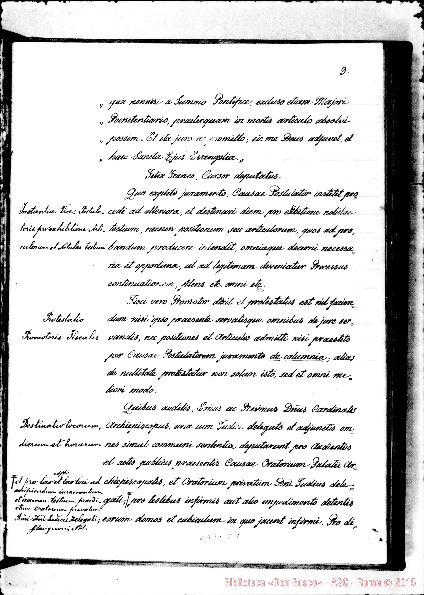 Fotogramma C 1 — Acta Praeliminaria