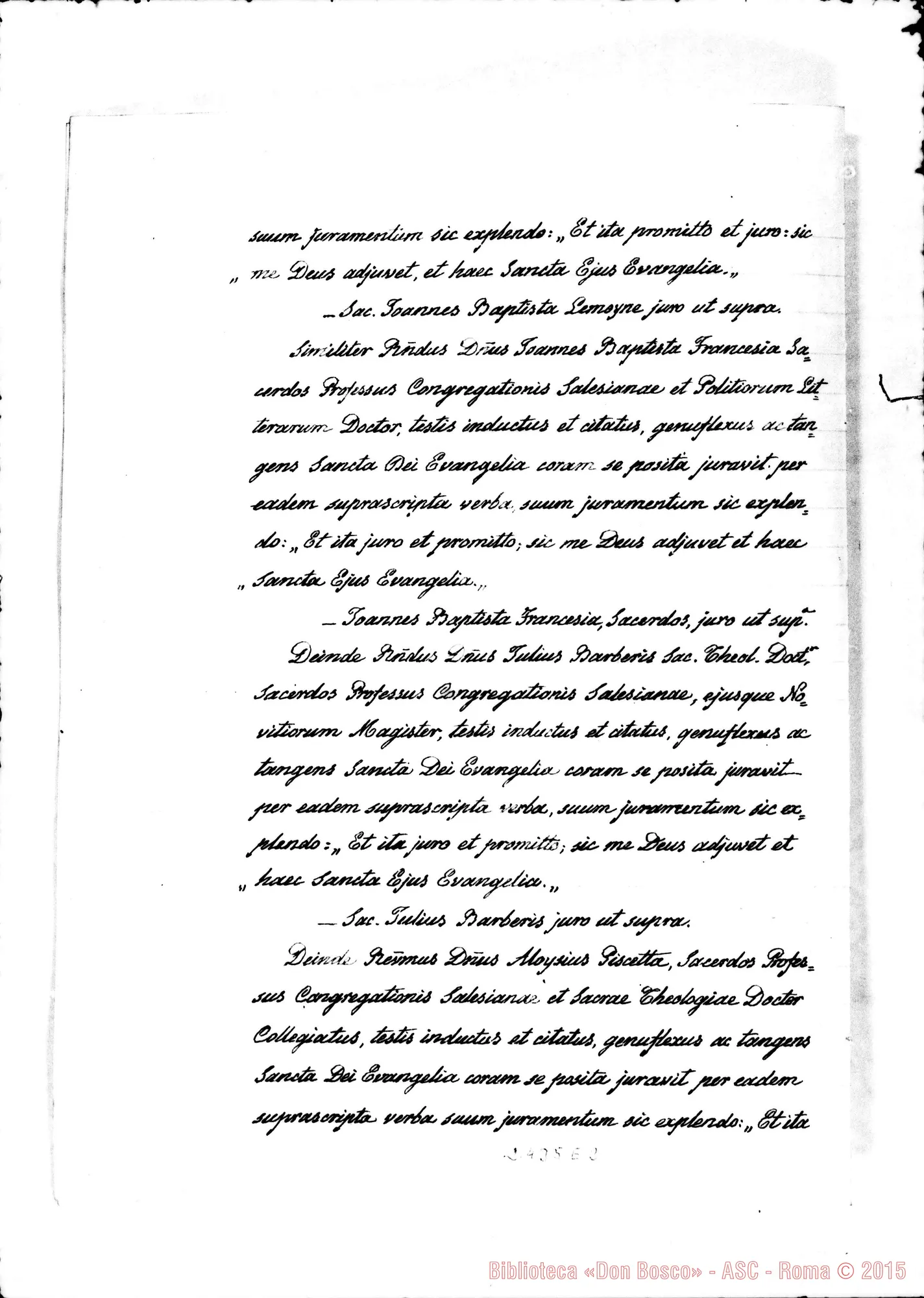 Fotogramma E 2 — Juramenta testium