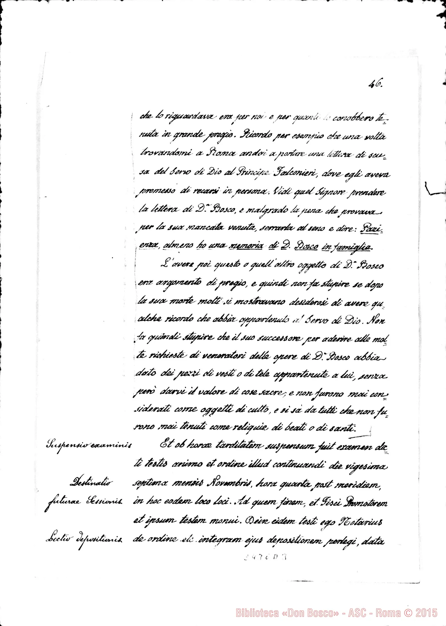 Fotogramma D 3 — Joannes Baptista Francesia
