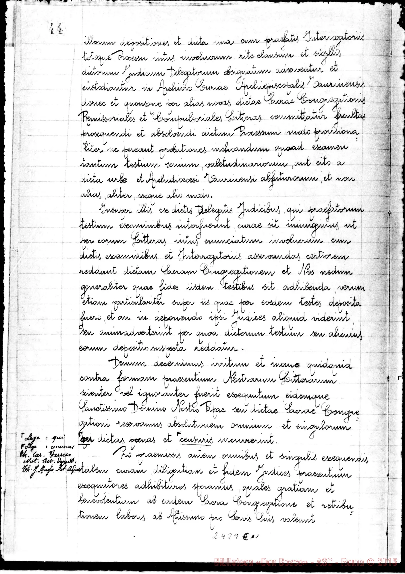 Fotogramma E 1 — Acta Praeliminaria