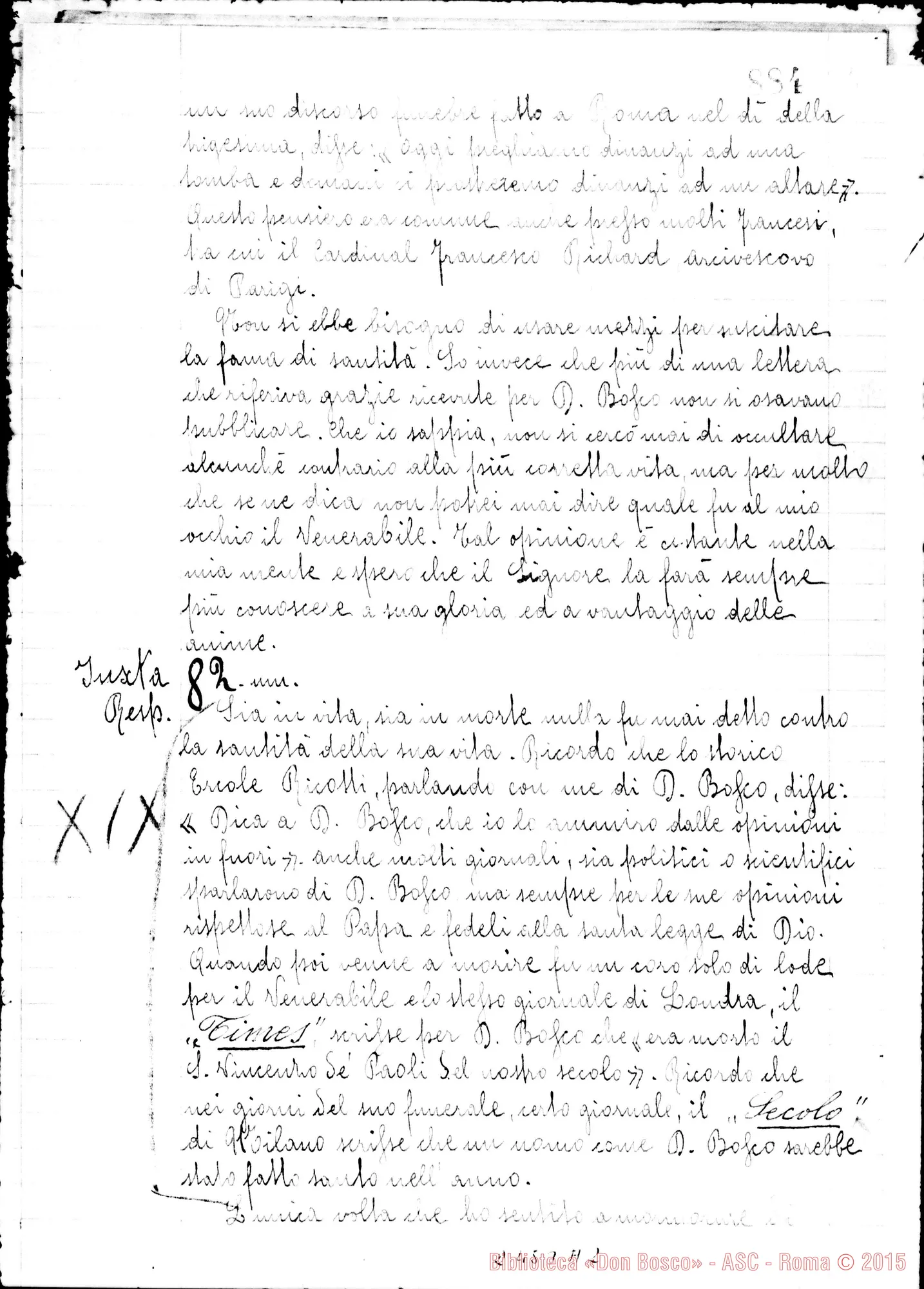 Fotogramma A 2 — Joannes Baptista Francesia