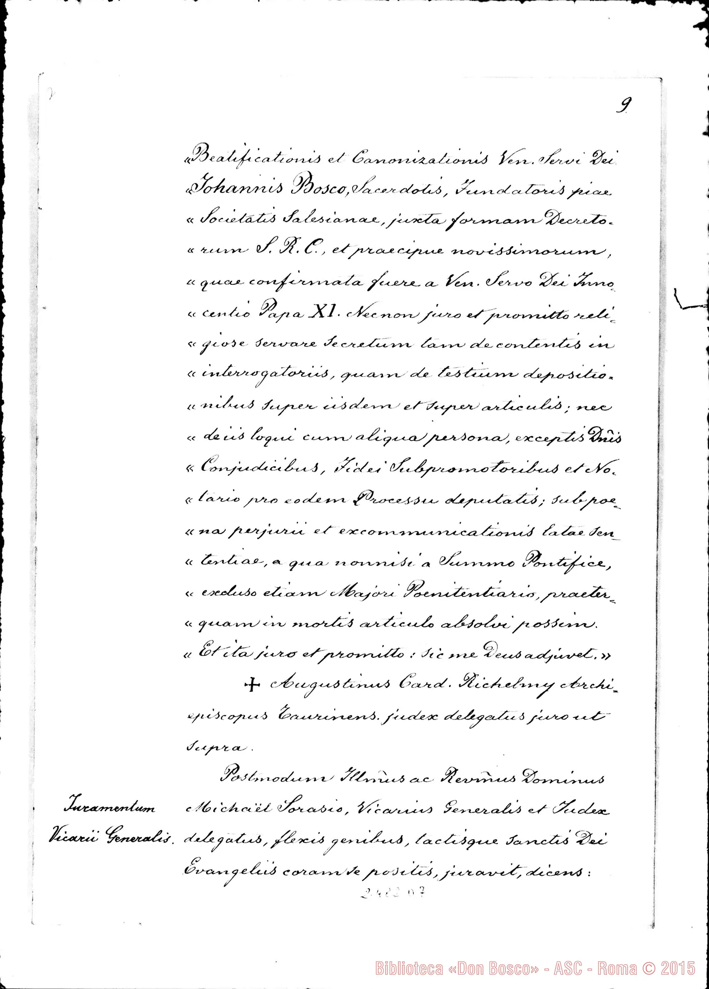 Fotogramma D 7 — Acta Praeliminaria