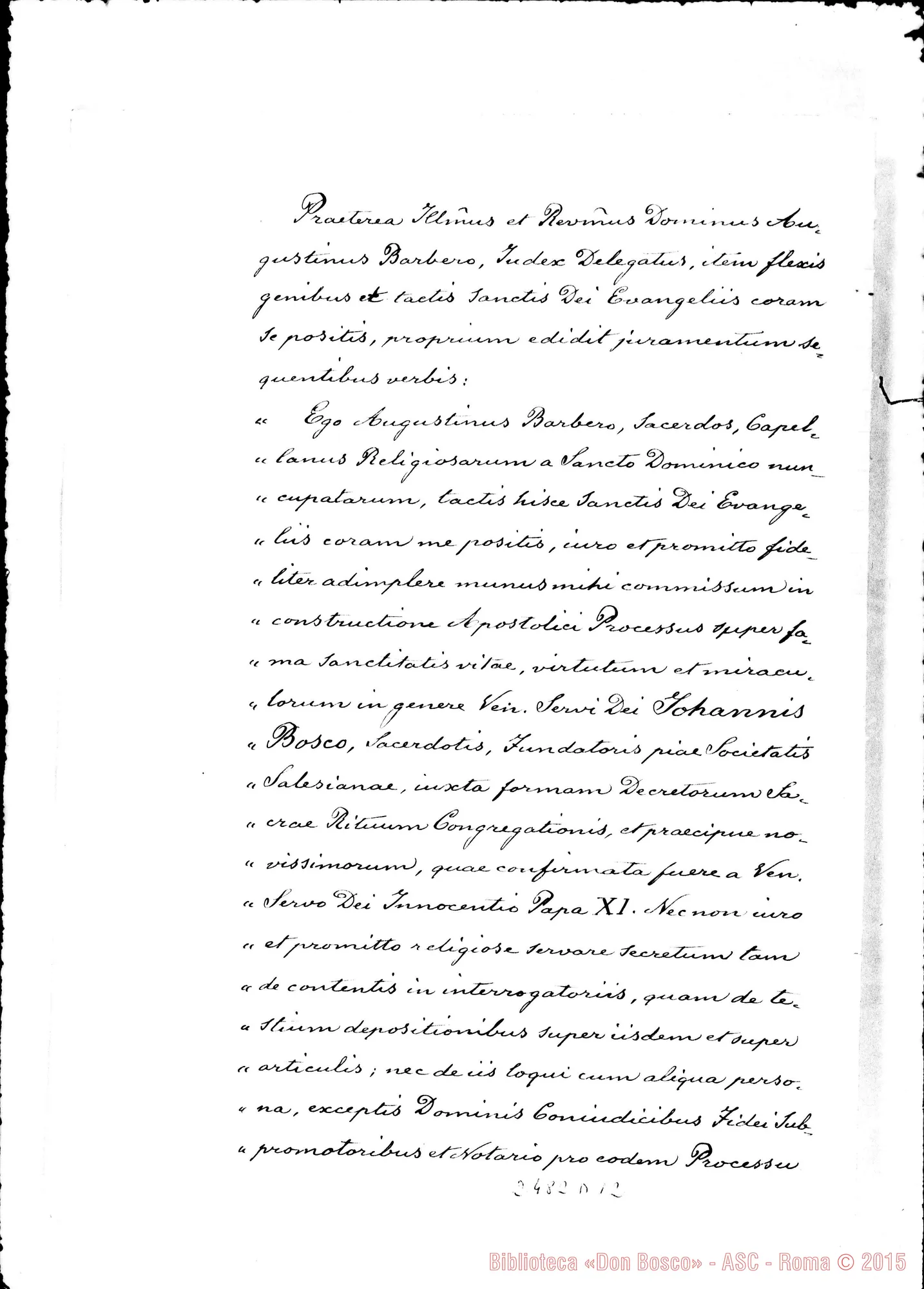 Fotogramma D 12 — Acta Praeliminaria