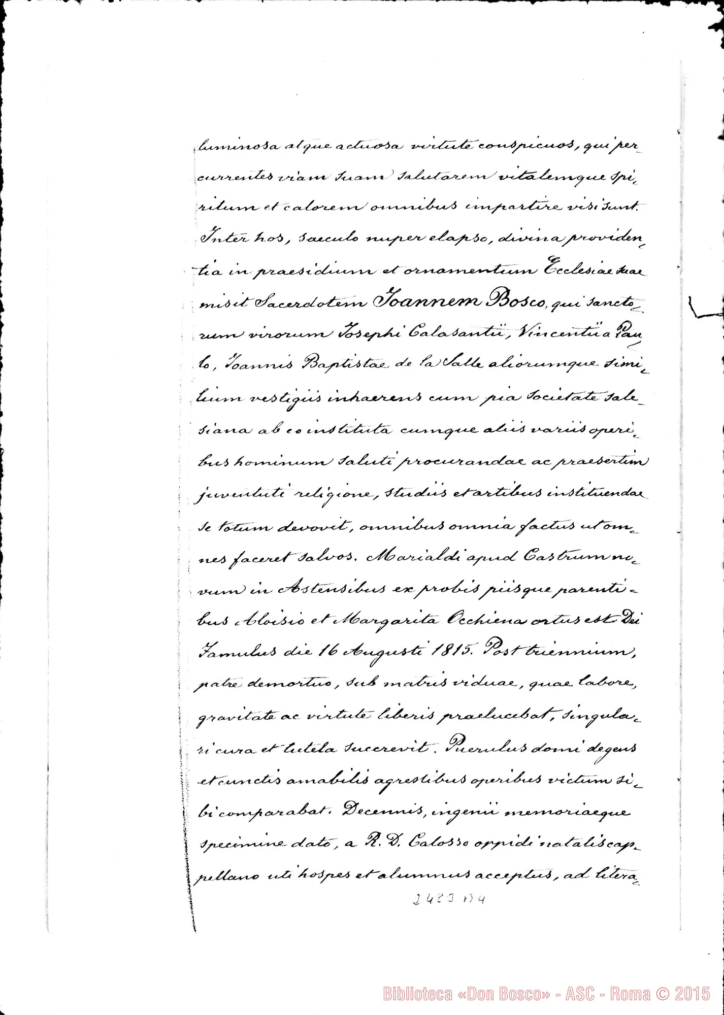 Fotogramma B 4 — Acta Praeliminaria