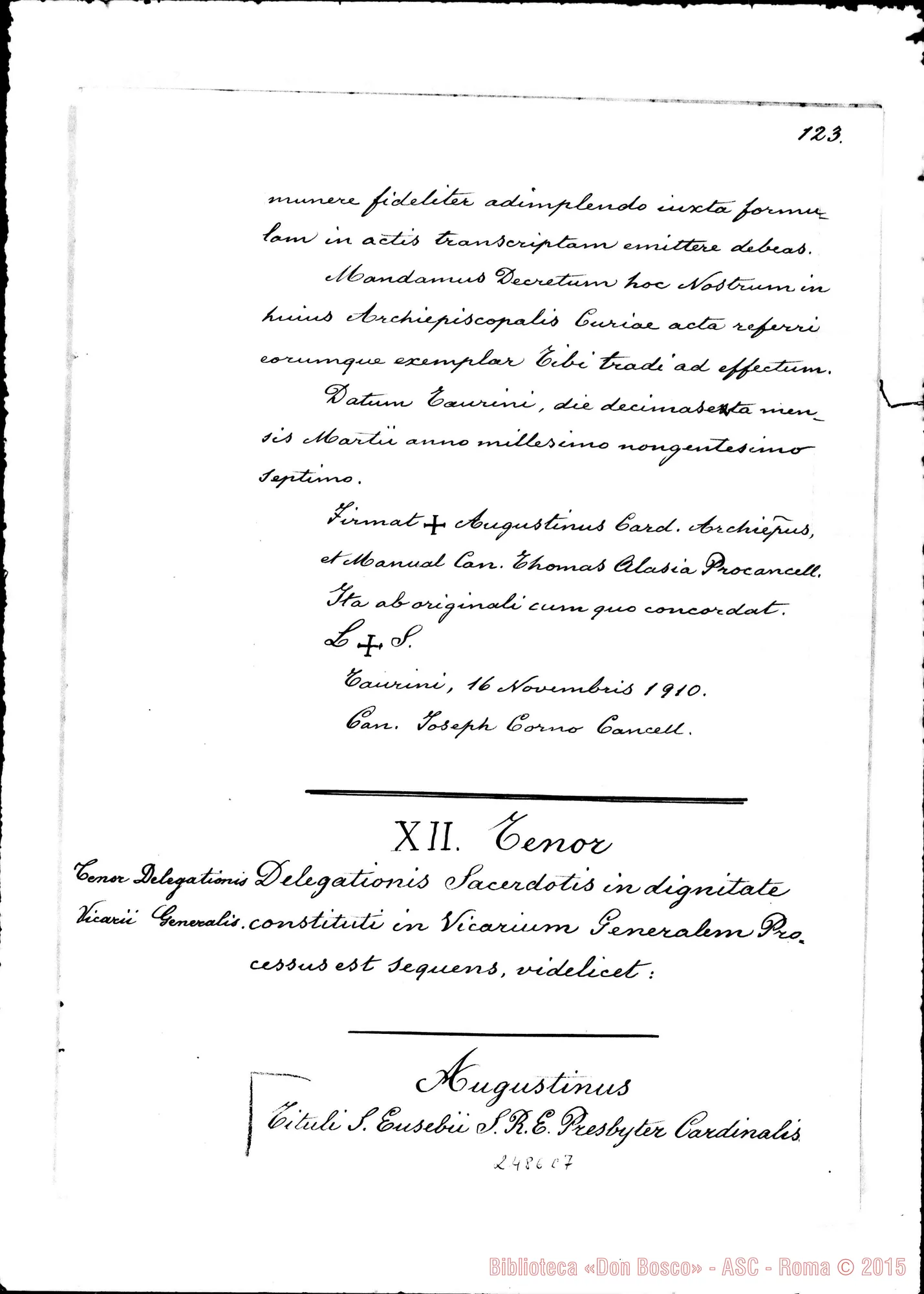 Fotogramma C 7 — Interrogatoria Promotoris Fidei
