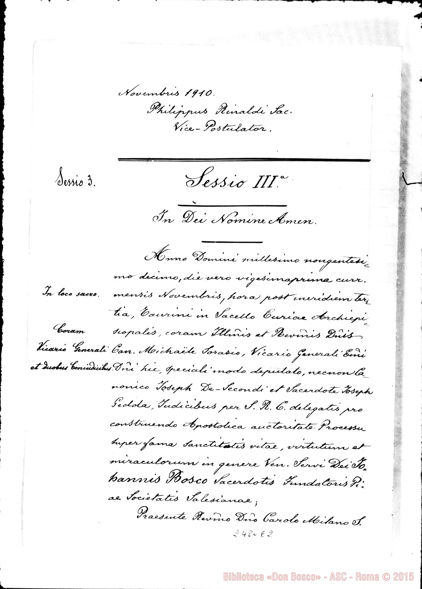 Fotogramma E 2 — Notulae testium