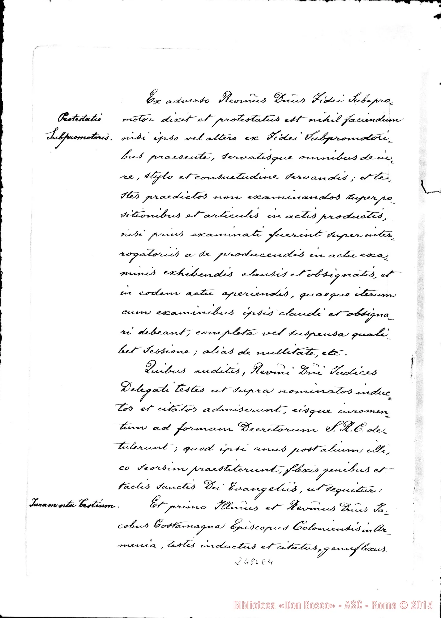 Fotogramma E 4 — Juramenta testium