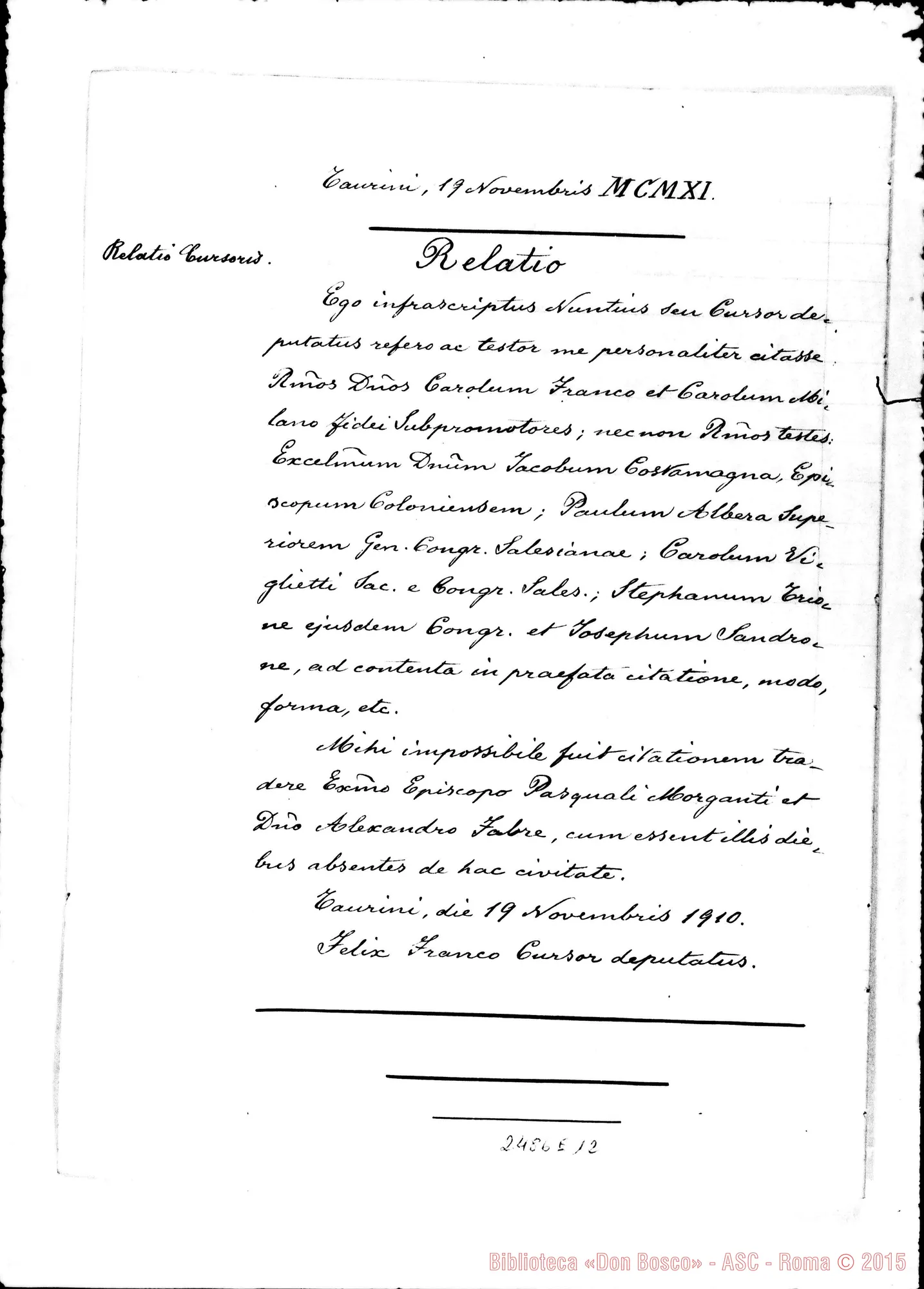 Fotogramma E 12 — Juramenta testium