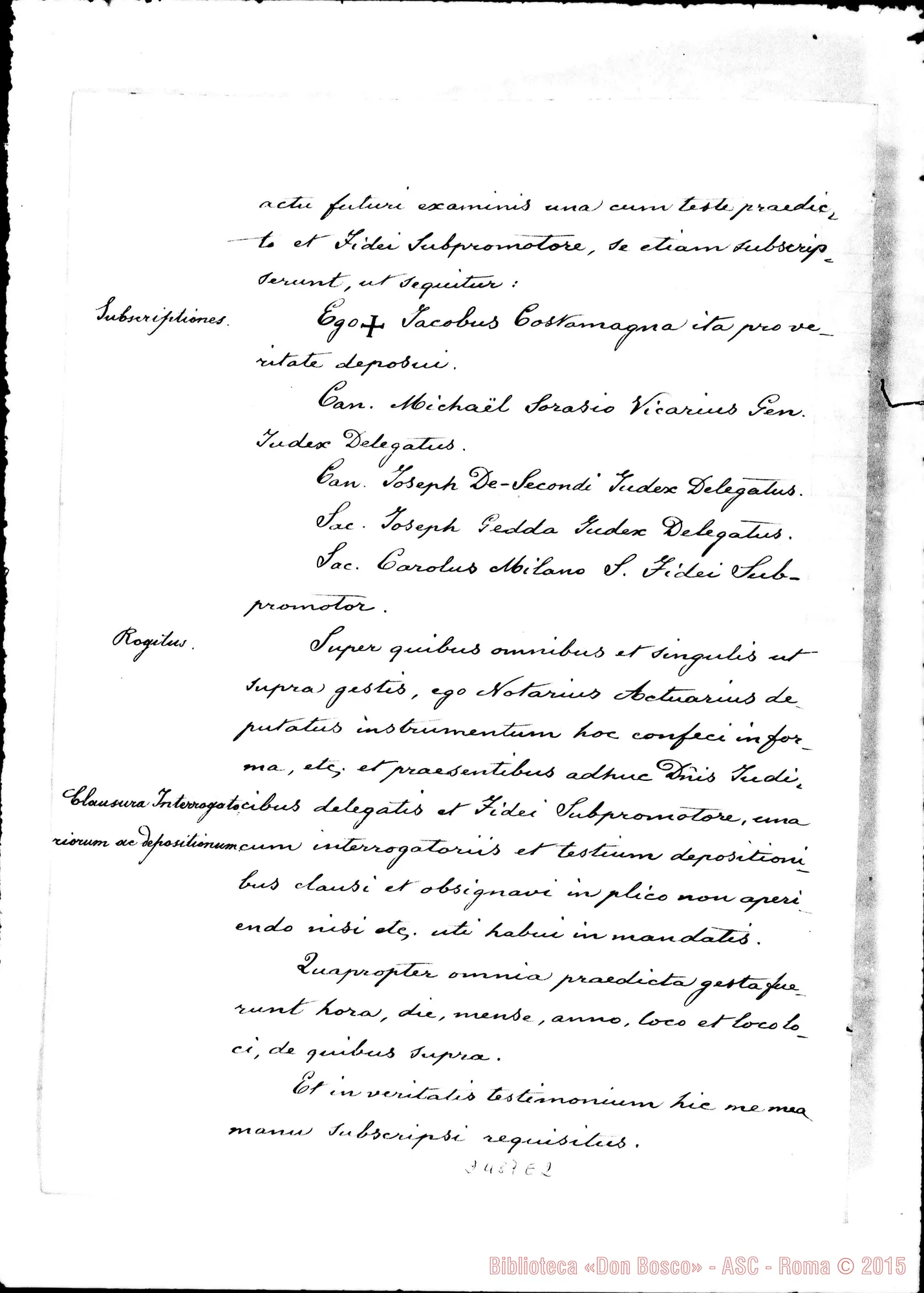 Fotogramma E 2 — Jacobus Costamagna, Episcopus