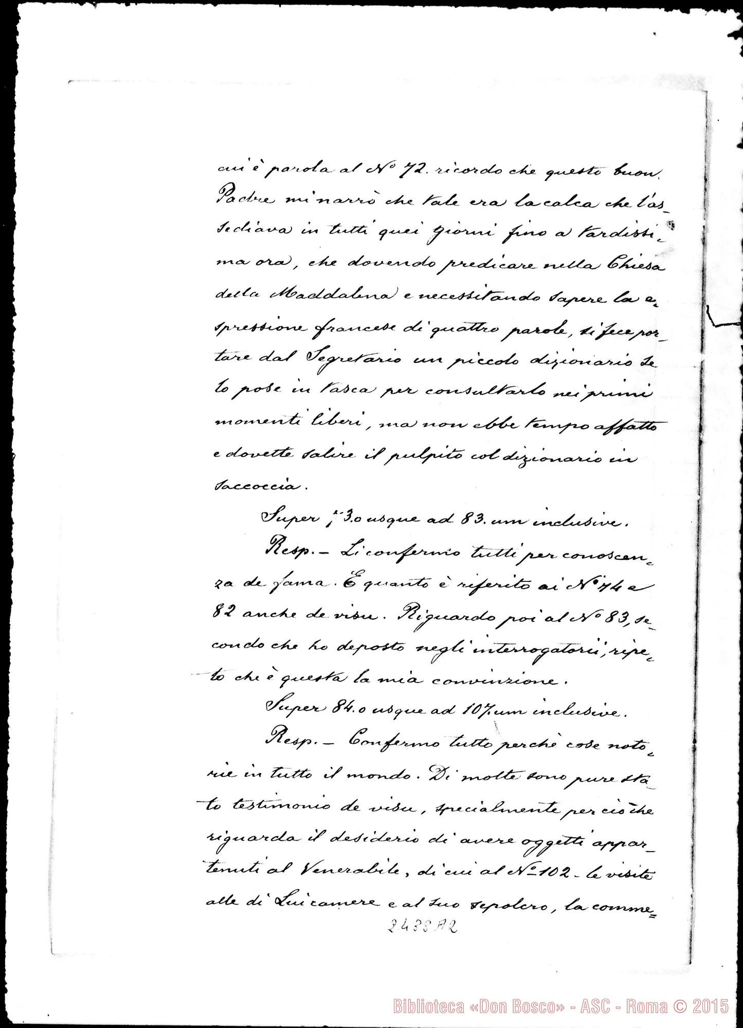 Fotogramma A 2 — Jacobus Costamagna, Episcopus