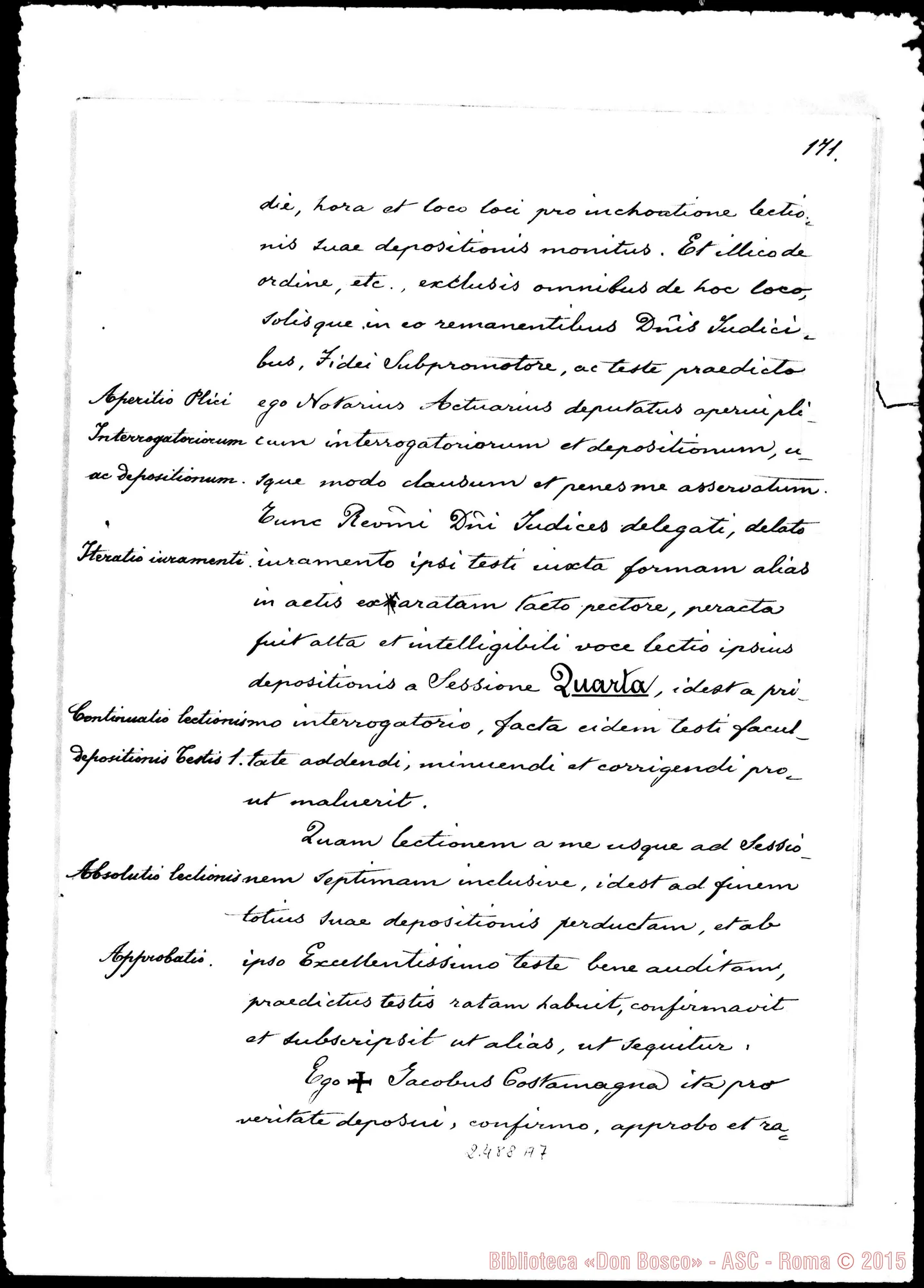 Fotogramma A 7 — Jacobus Costamagna, Episcopus