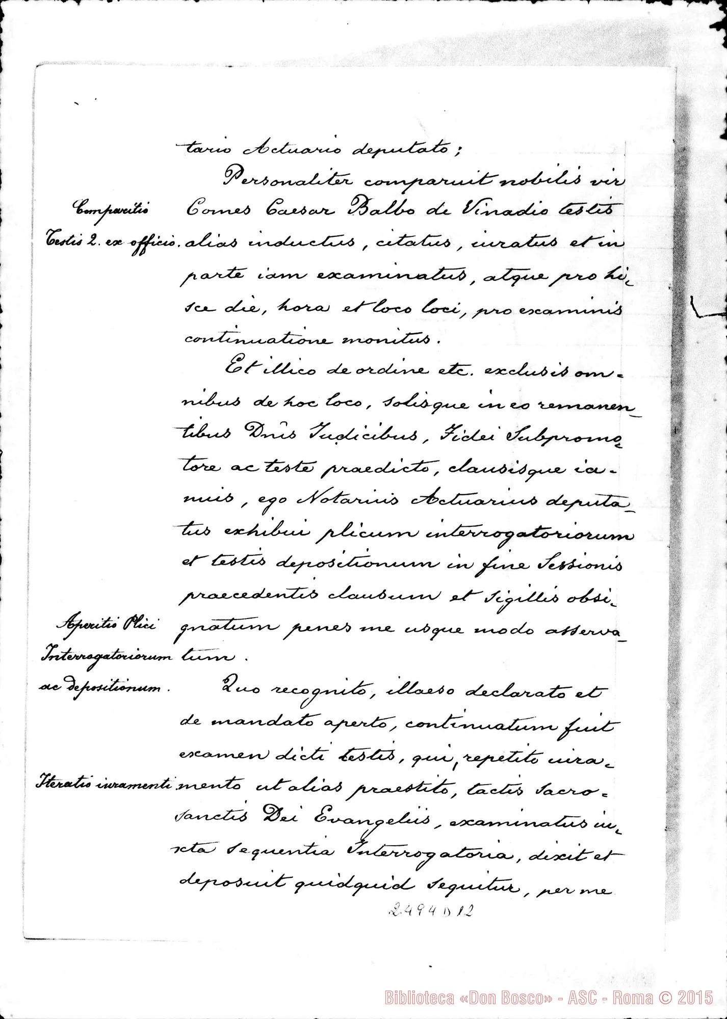 Fotogramma D 12 — Caesar Comes Balbo de Vinadio