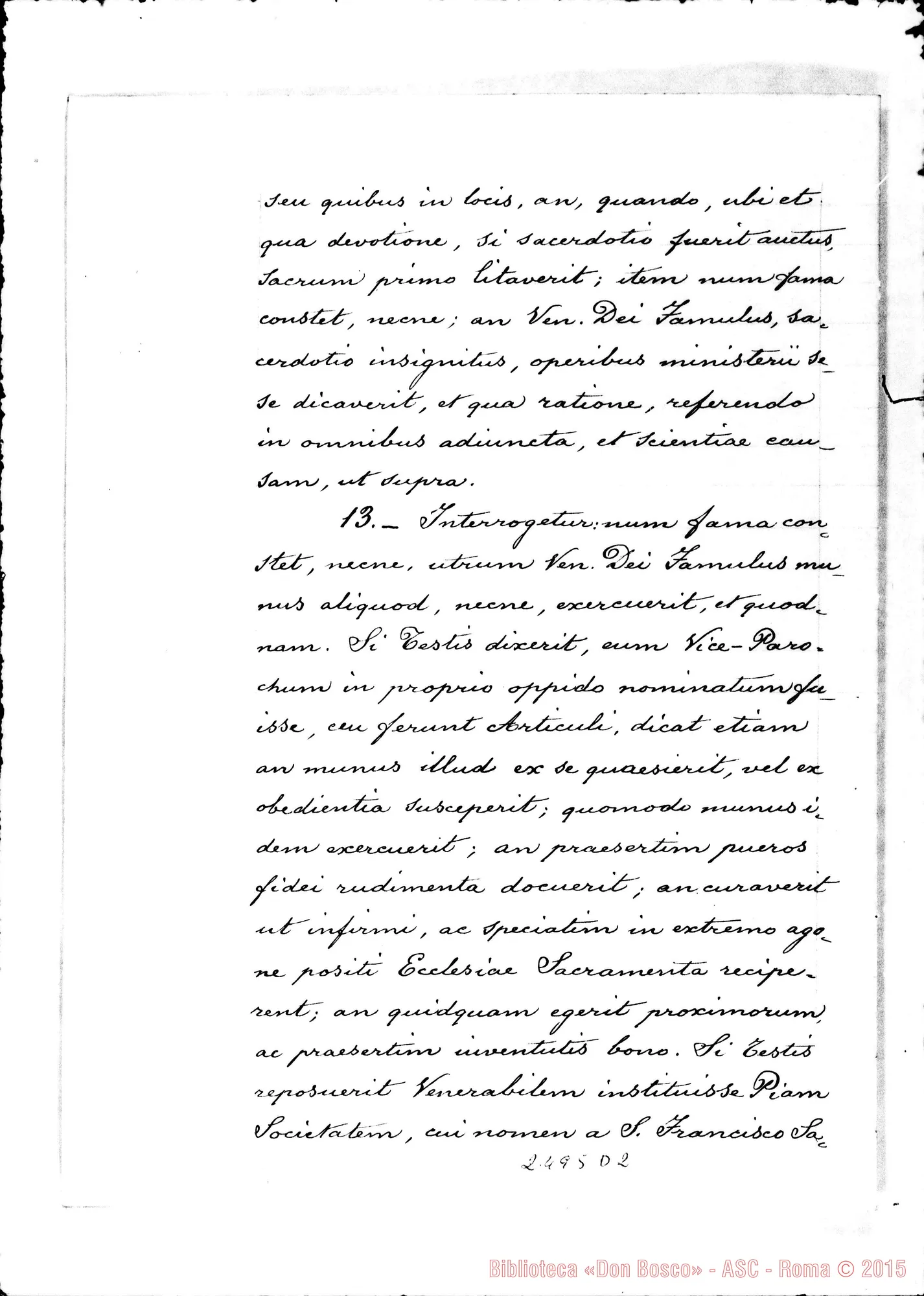 Fotogramma D 2 — Interrogatoria et alia