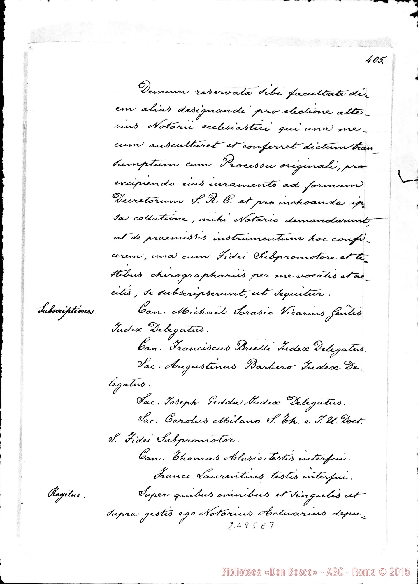 Fotogramma E 7 — Interrogatoria et alia