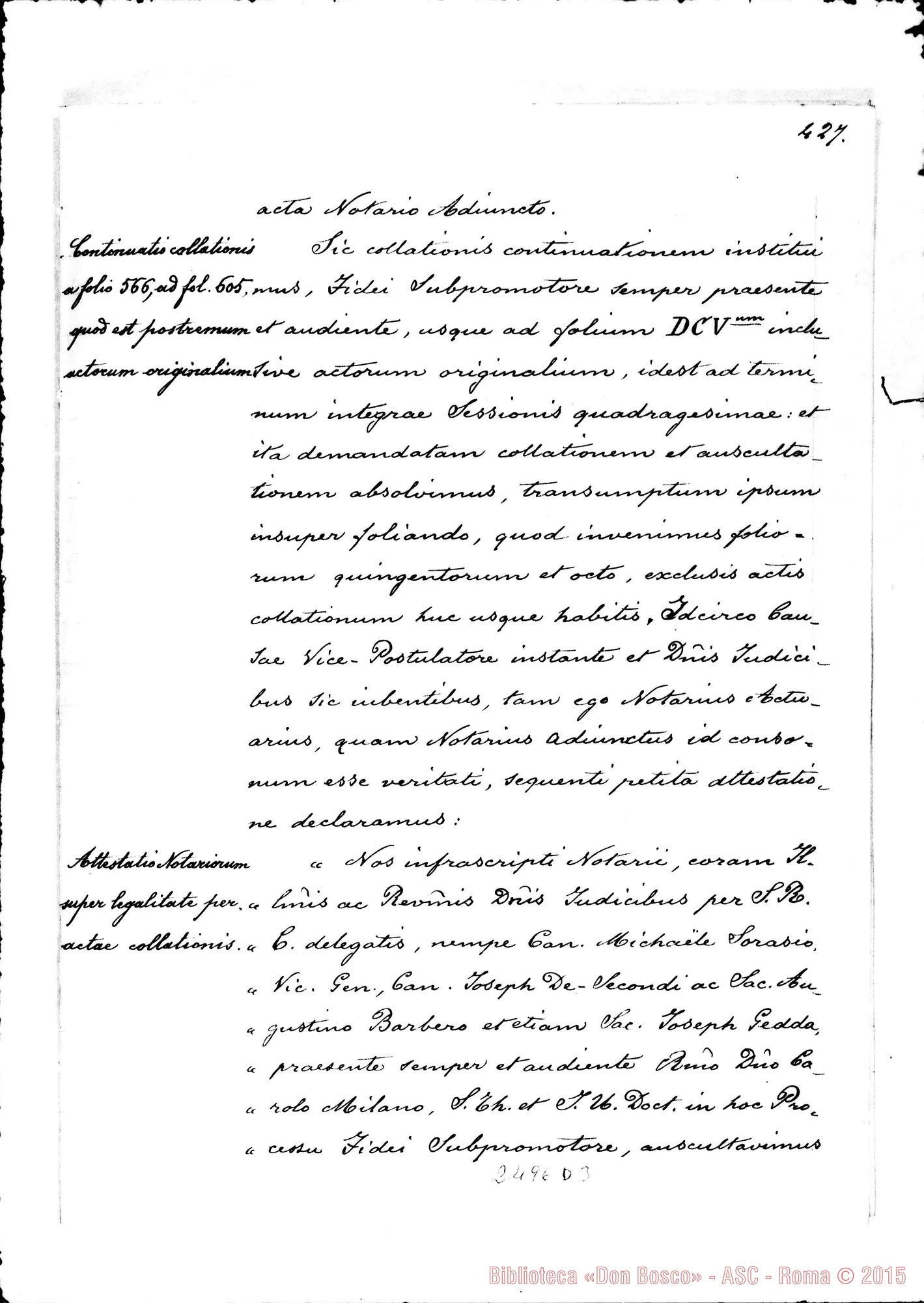 Fotogramma D 3 — Interrogatoria et alia