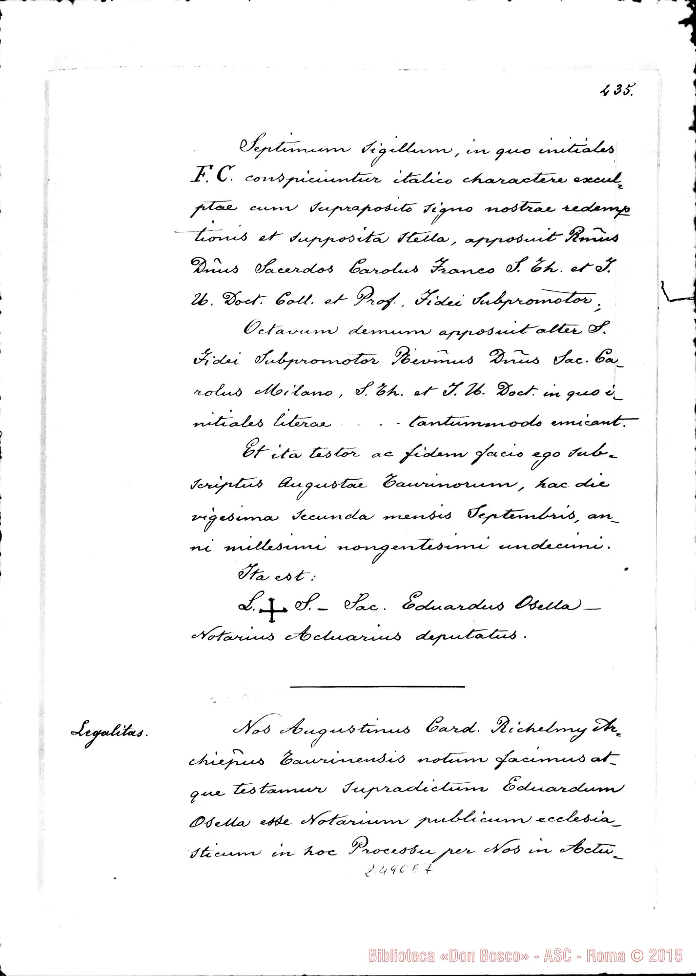 Fotogramma E 7 — Interrogatoria et alia