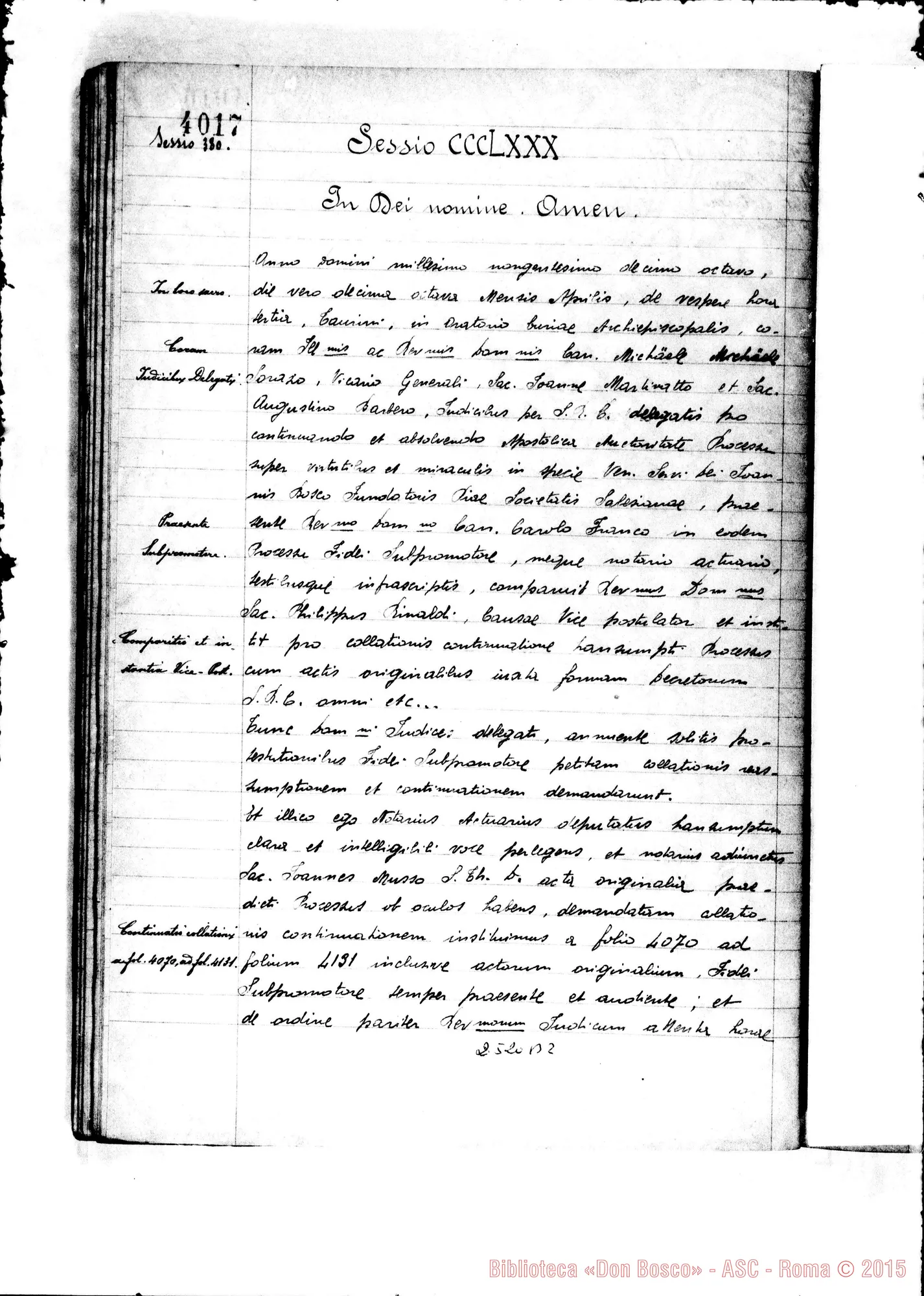 Fotogramma B 2 — Acta Collationum et Sequentia
