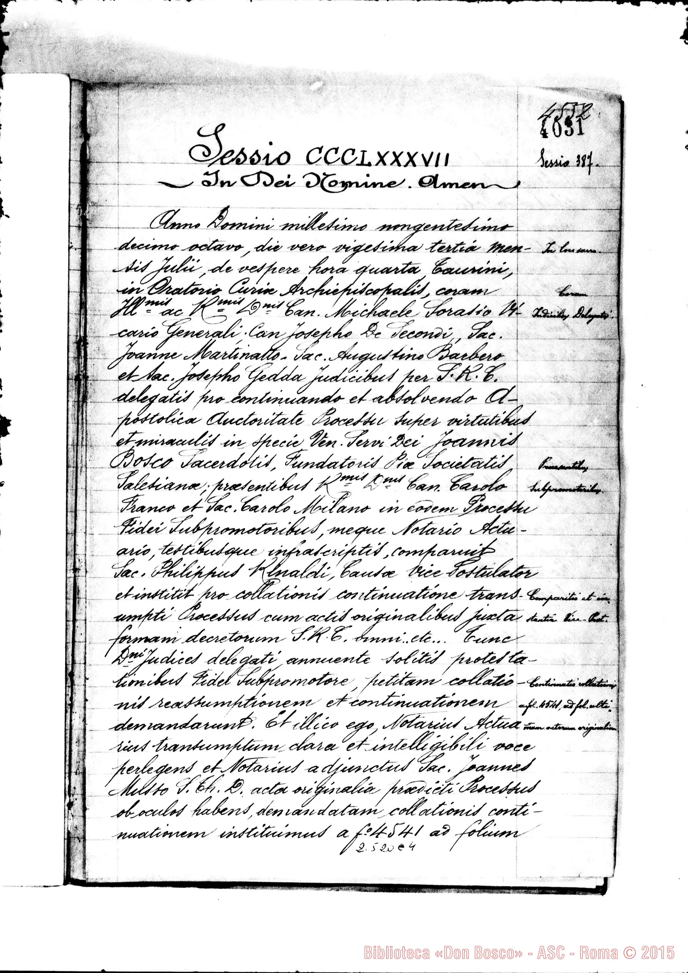 Fotogramma C 4 — Acta Collationum et Sequentia