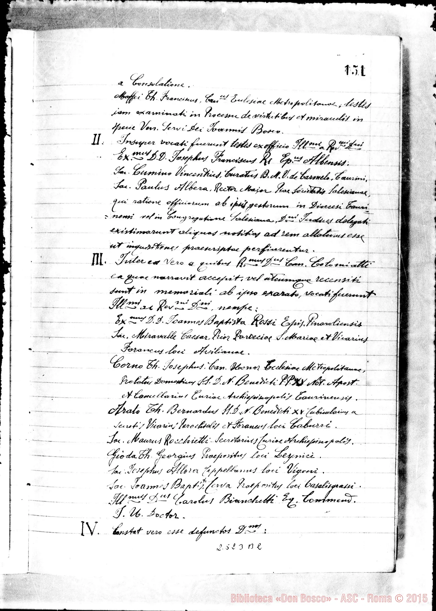 Fotogramma B 2 — Adjiciendus processui super virtutibus et miraculis in specie Venerabilis Servi Dei Joannis Bosco Sacerdotis Fundatoris Piae Societatis Salesianae.