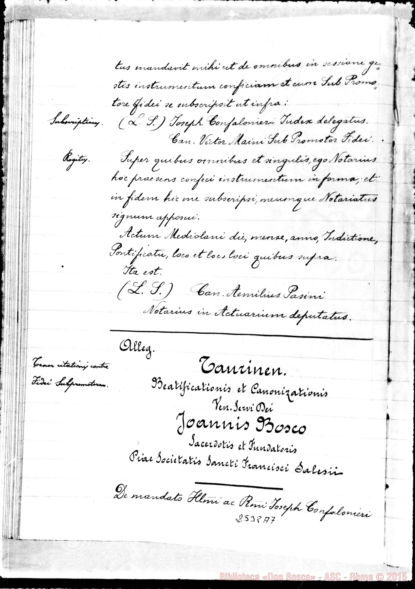 Fotogramma A 7 — In Curia Piacentina, super miraculo (1927)