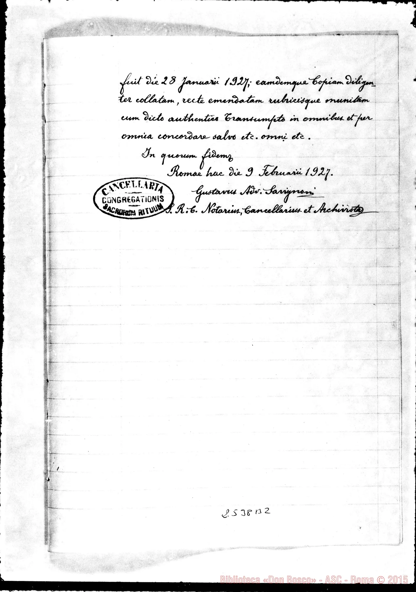 Fotogramma B 2 — In Curia Piacentina, super miraculo (1927)
