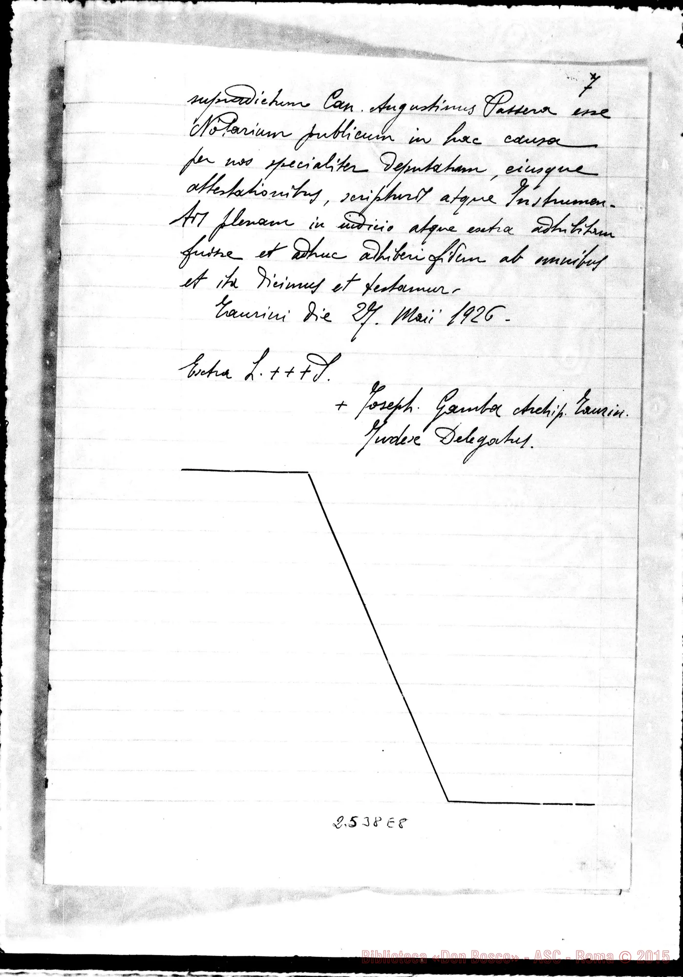 Fotogramma E 8 — In Curia Taurinensi, super miraculo (1927)