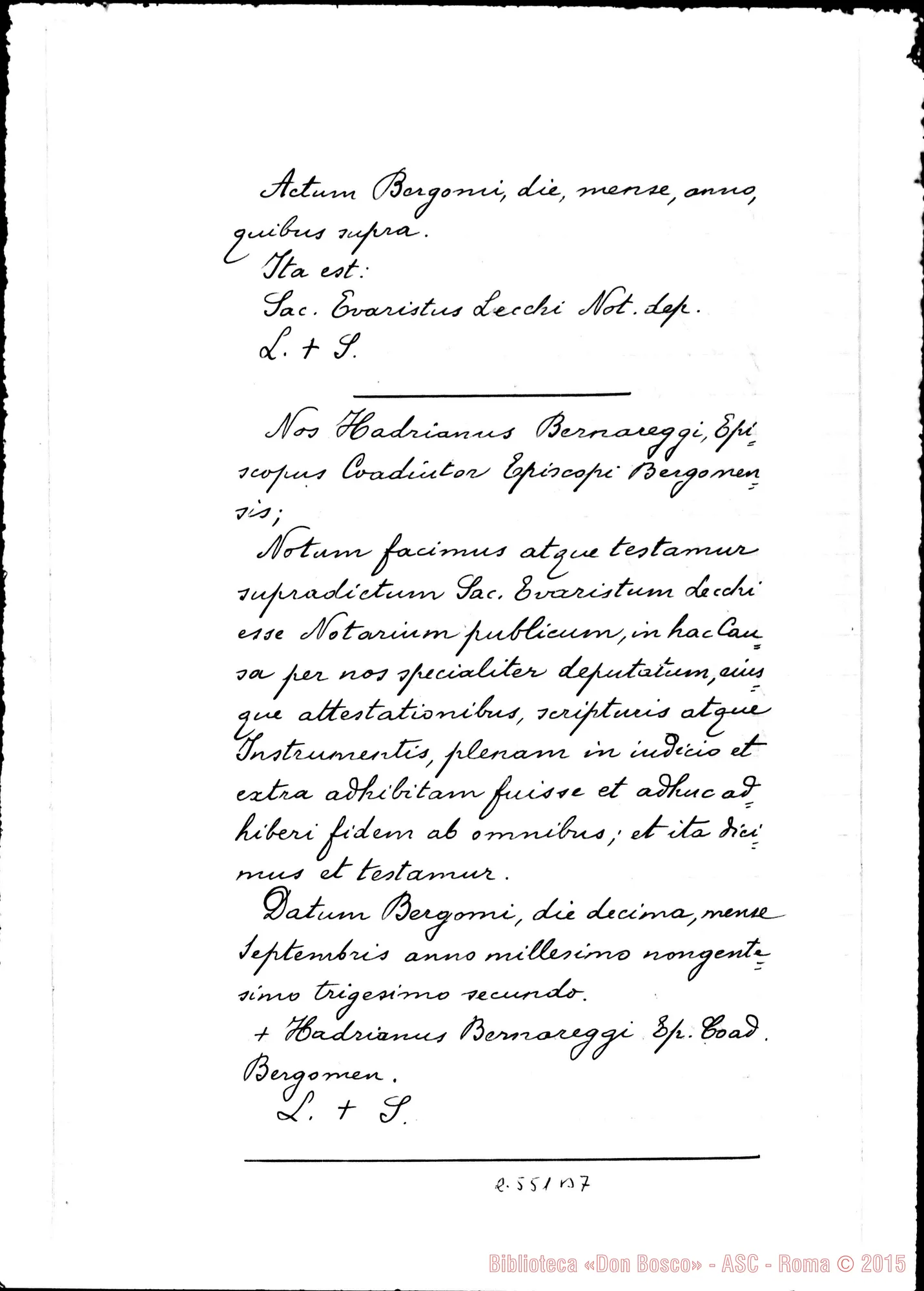 Fotogramma B 7 — In Curia Bergomensi, super miraculo (1932)