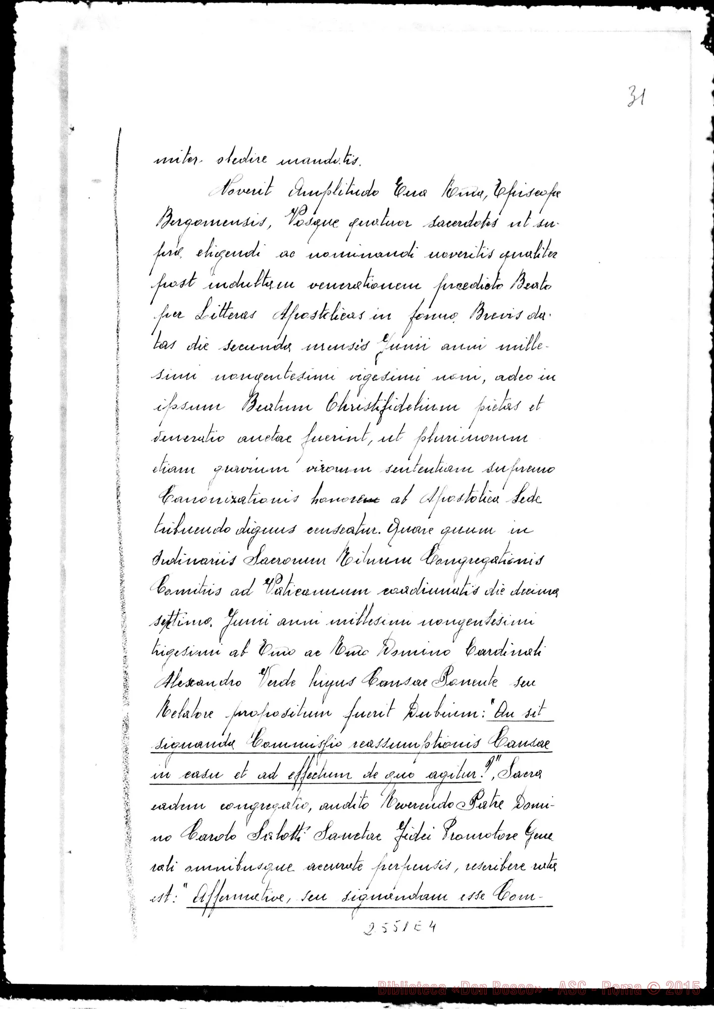 Fotogramma E 4 — In Curia Bergomensi, super miraculo (1932)