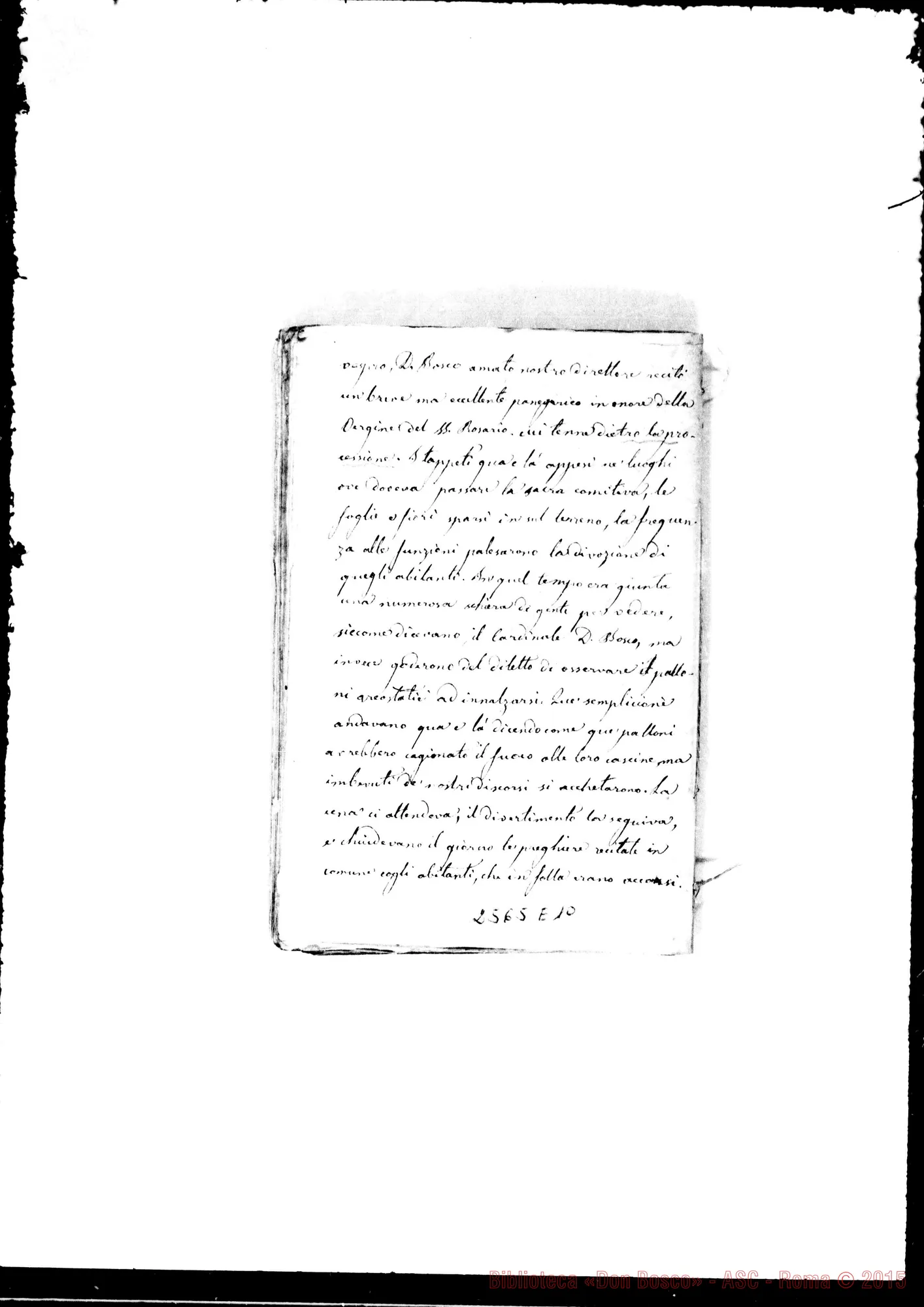Fotogramma E 10 — Rinaudo Costanzo, ex-chierico: «La nostra gita A Mirabello». Ms.