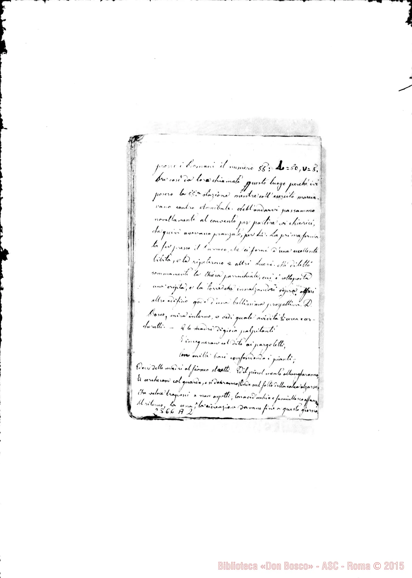Fotogramma A 2 — Rinaudo Costanzo, ex-chierico: «La nostra gita A Mirabello». Ms.