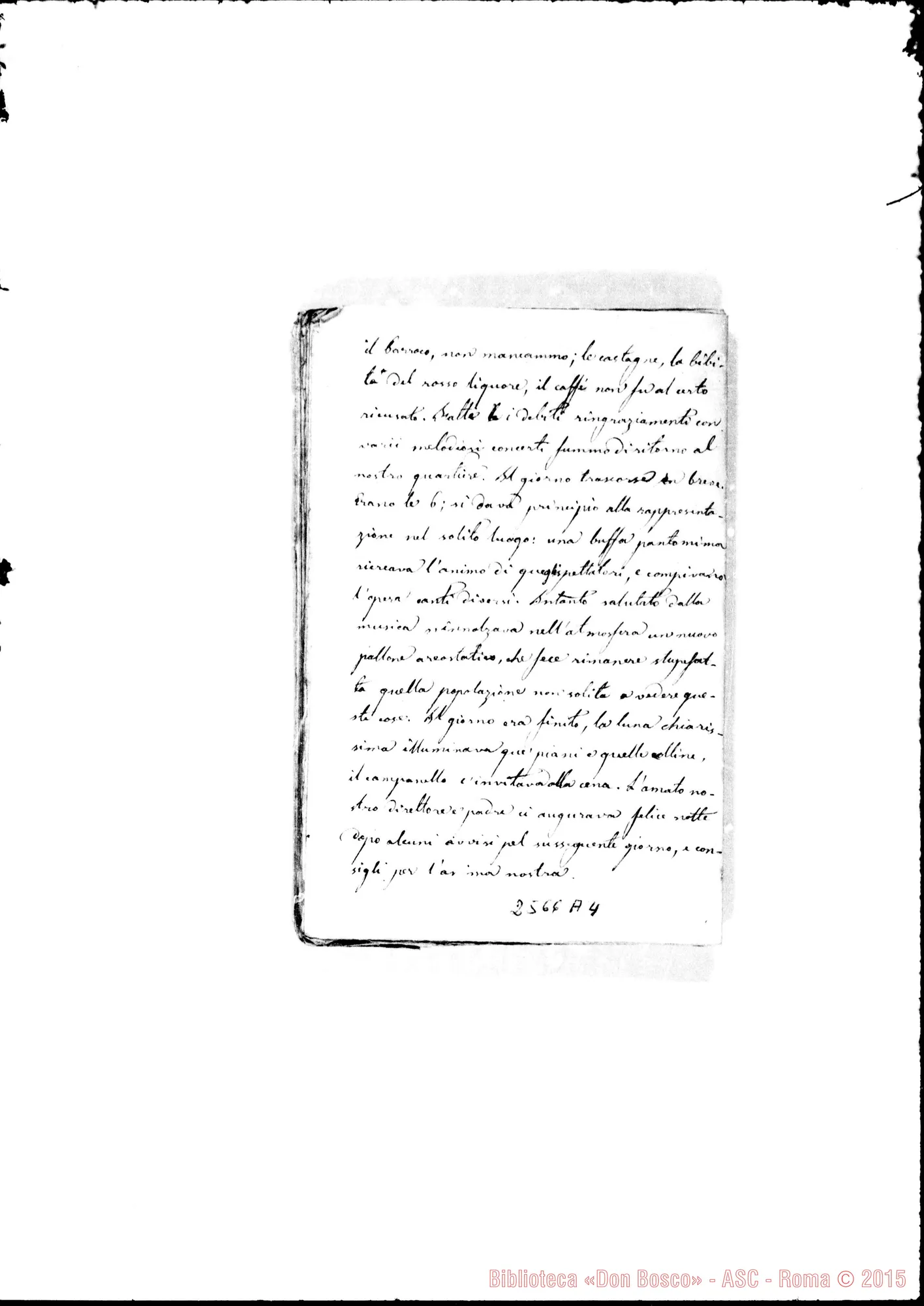 Fotogramma A 4 — Rinaudo Costanzo, ex-chierico: «La nostra gita A Mirabello». Ms.