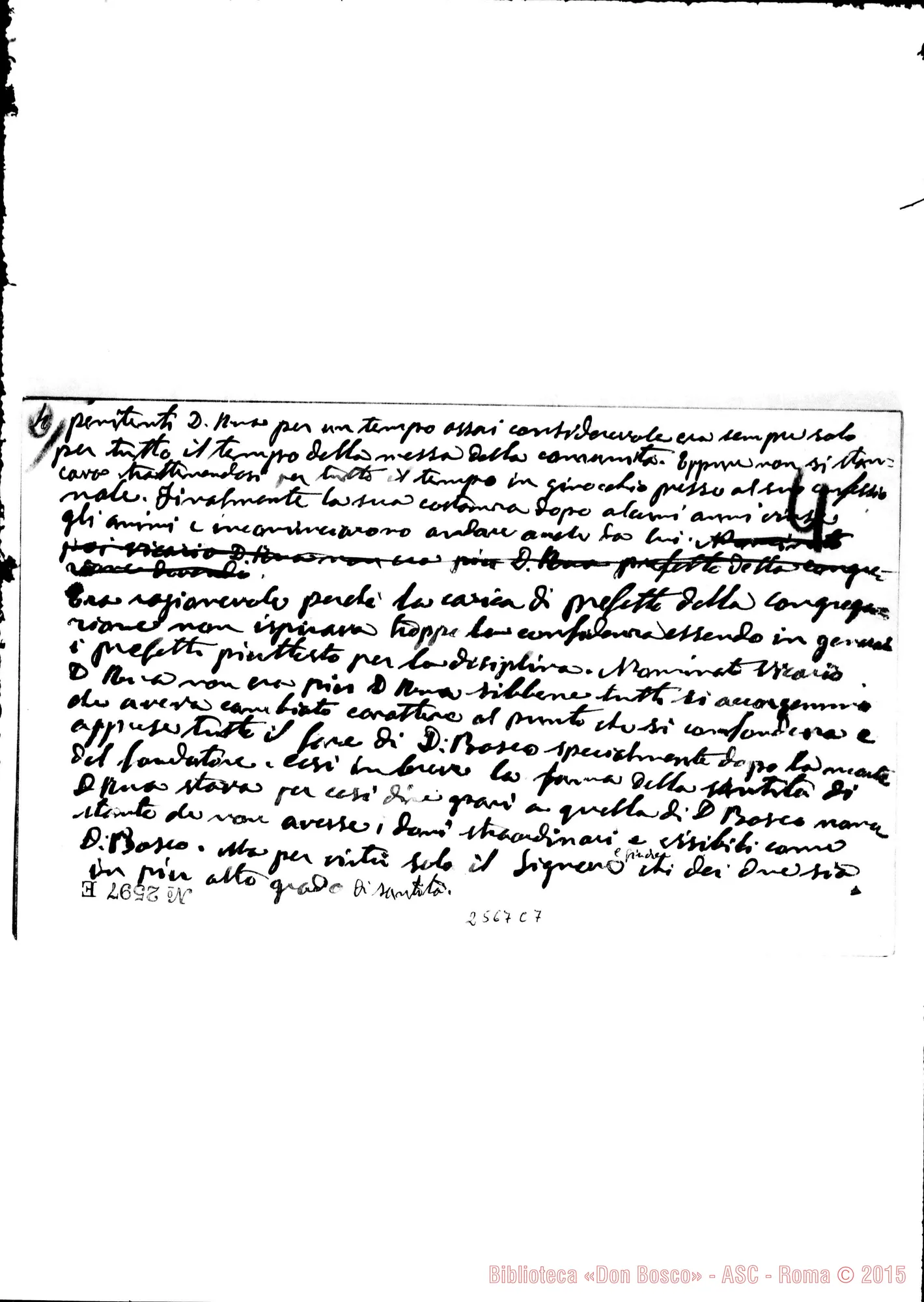 Fotogramma C 7 — Cronache dell'Oratorio. Fogli staccati. Ms.